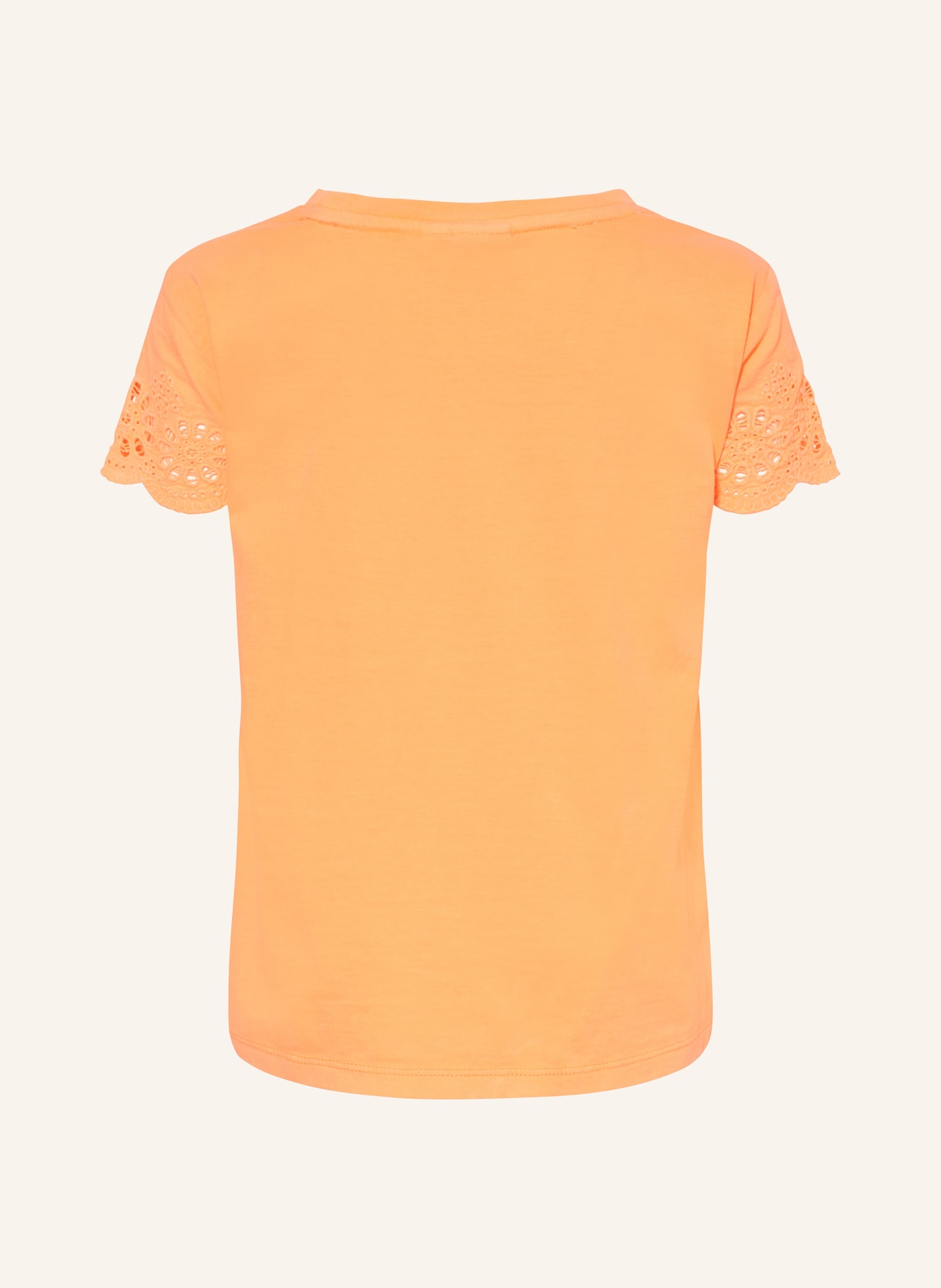 GARCIA T-shirt z dziurkowanej koronki, Kolor: JASKRAWY POMARAŃCZOWY (Obrazek 2)