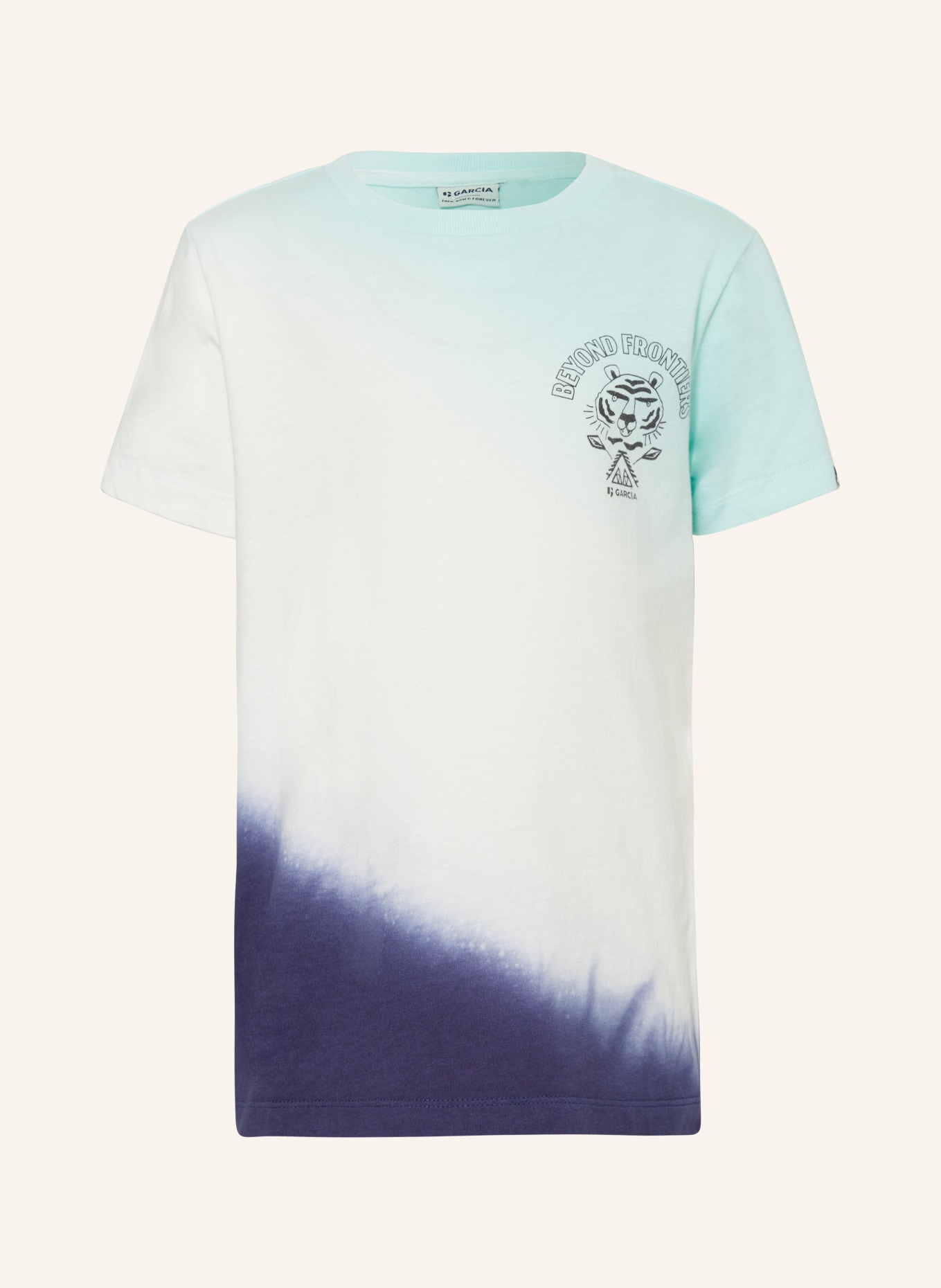GARCIA T-Shirt, Farbe: MINT/ WEISS/ DUNKELBLAU (Bild 1)