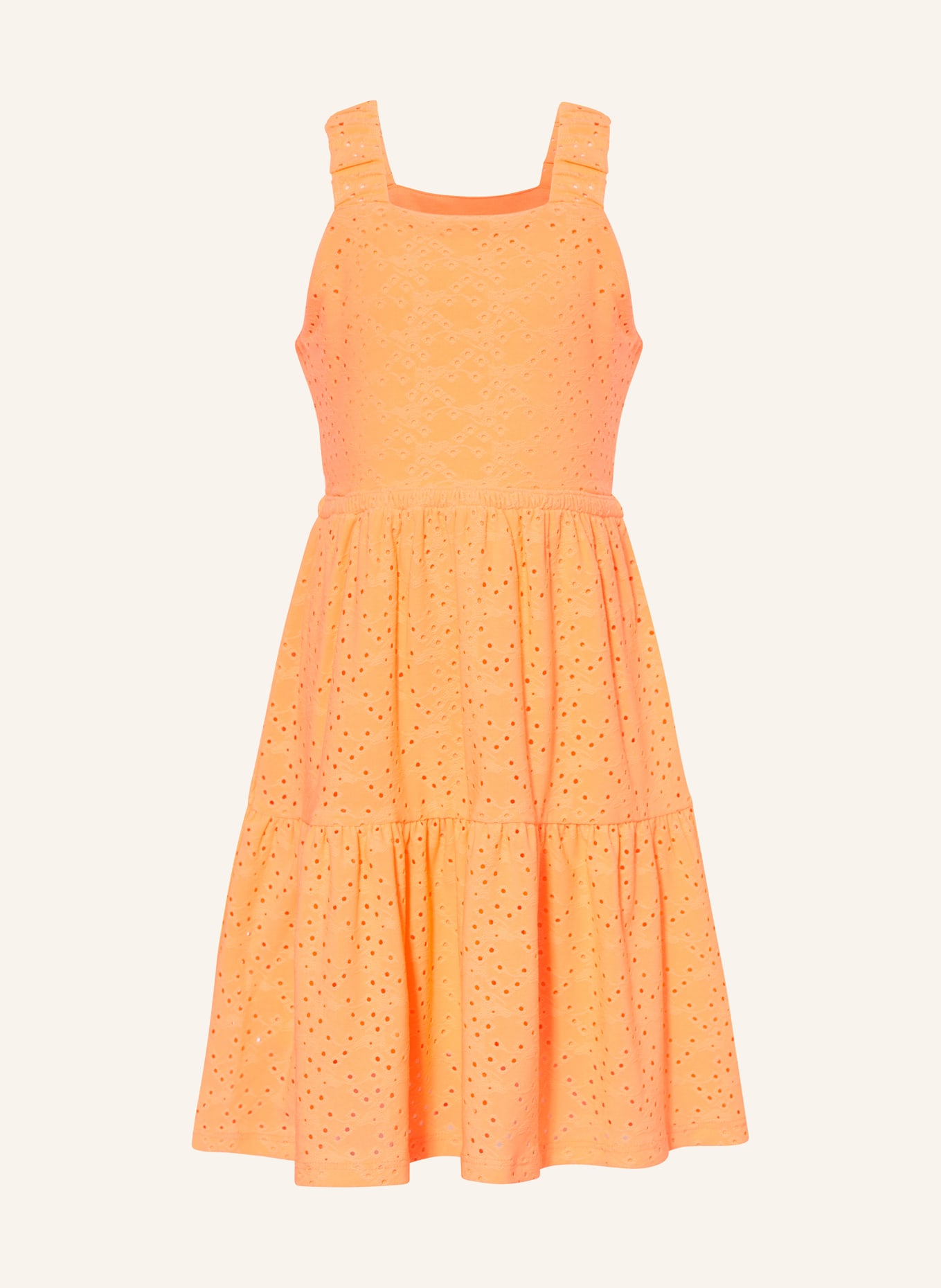 GARCIA Sukienka z dziurkowanej koronki, Kolor: JASKRAWY POMARAŃCZOWY (Obrazek 1)