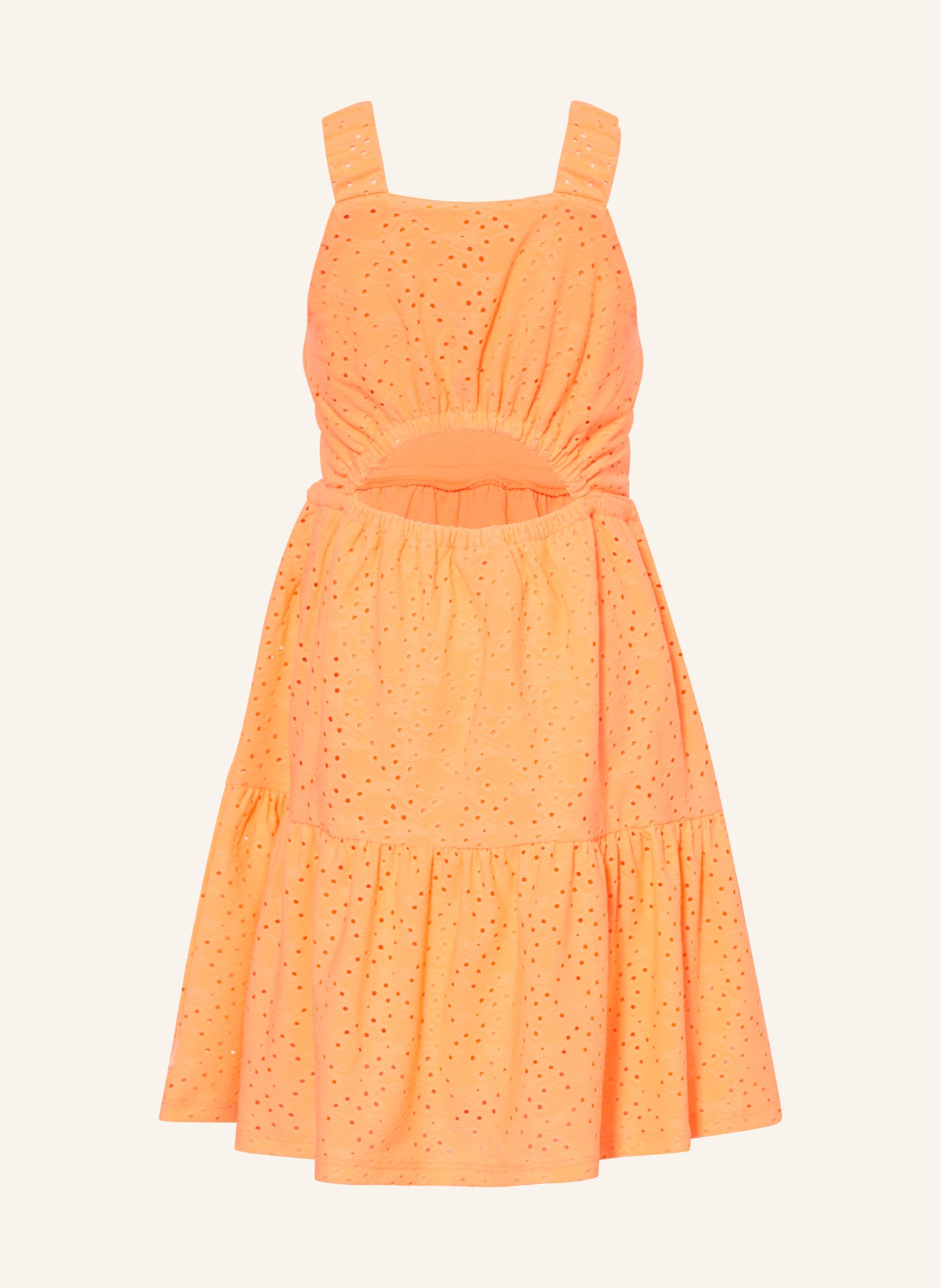 GARCIA Sukienka z dziurkowanej koronki, Kolor: JASKRAWY POMARAŃCZOWY (Obrazek 2)