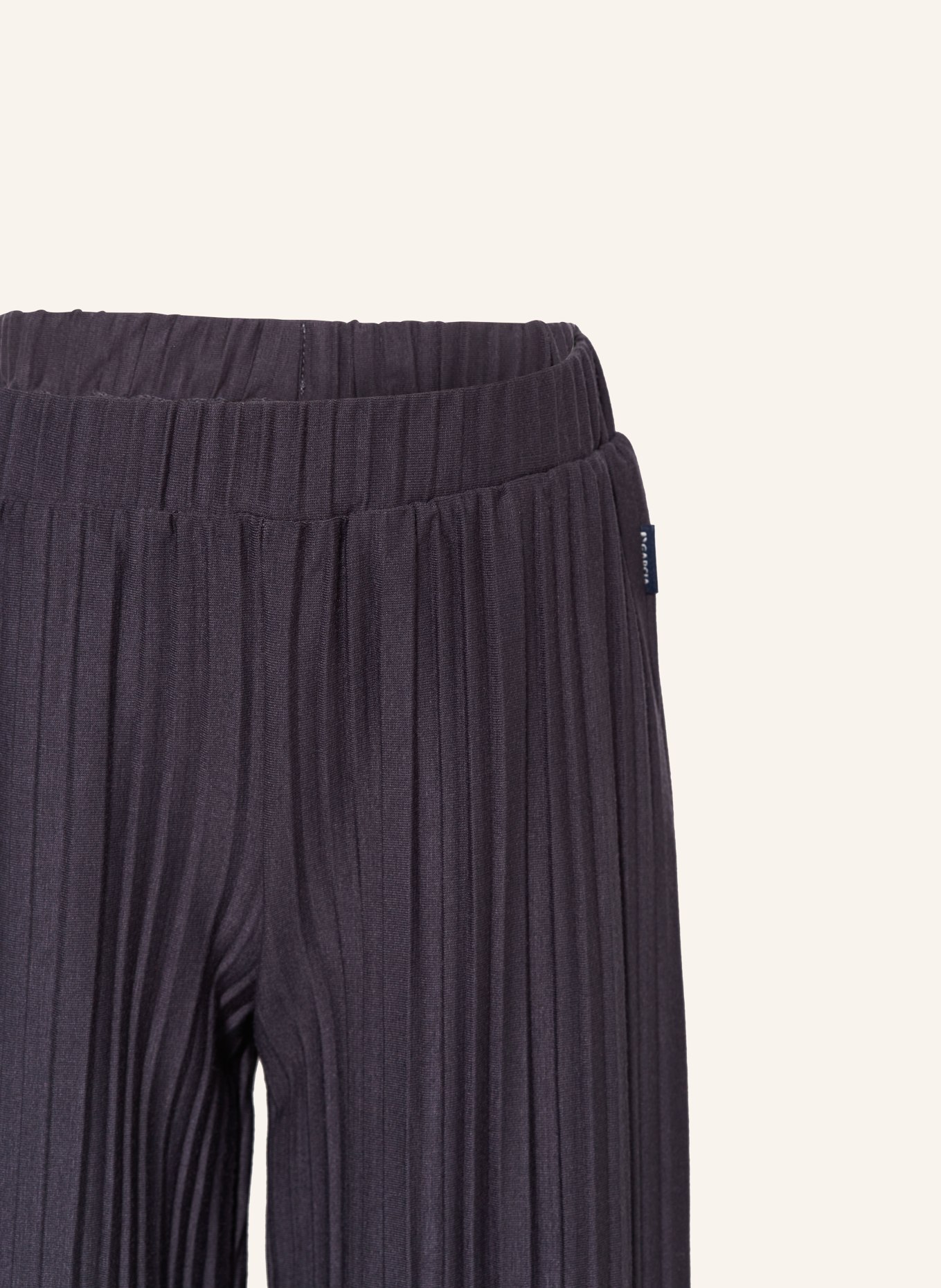 GARCIA Žerzejové kalhoty culotte s plisováním, Barva: TMAVĚ ŠEDÁ (Obrázek 3)