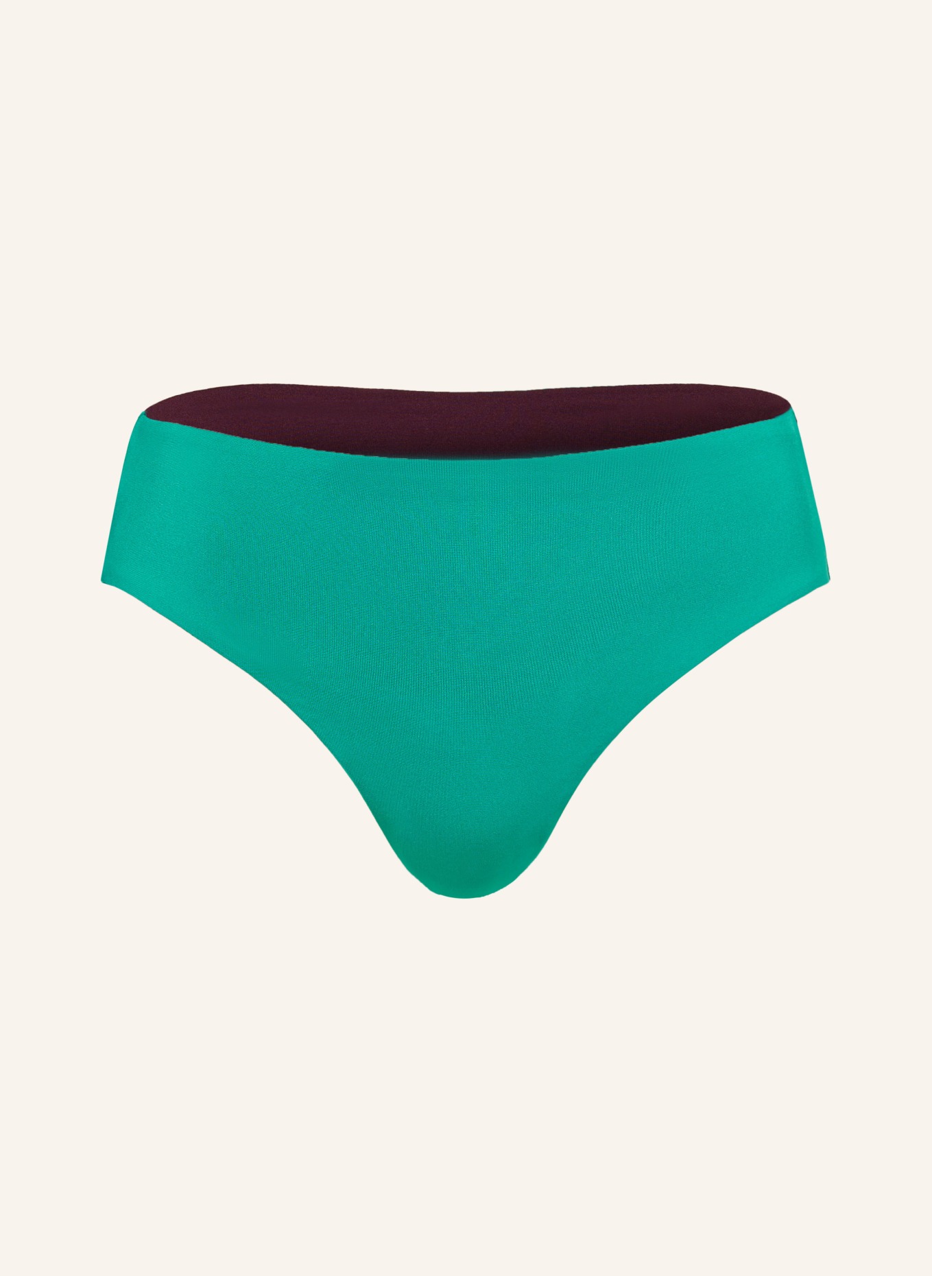 ANDRES SARDA High-waist bikini bottoms OUKA reversible, Color: GREEN/ DARK RED (Image 1)