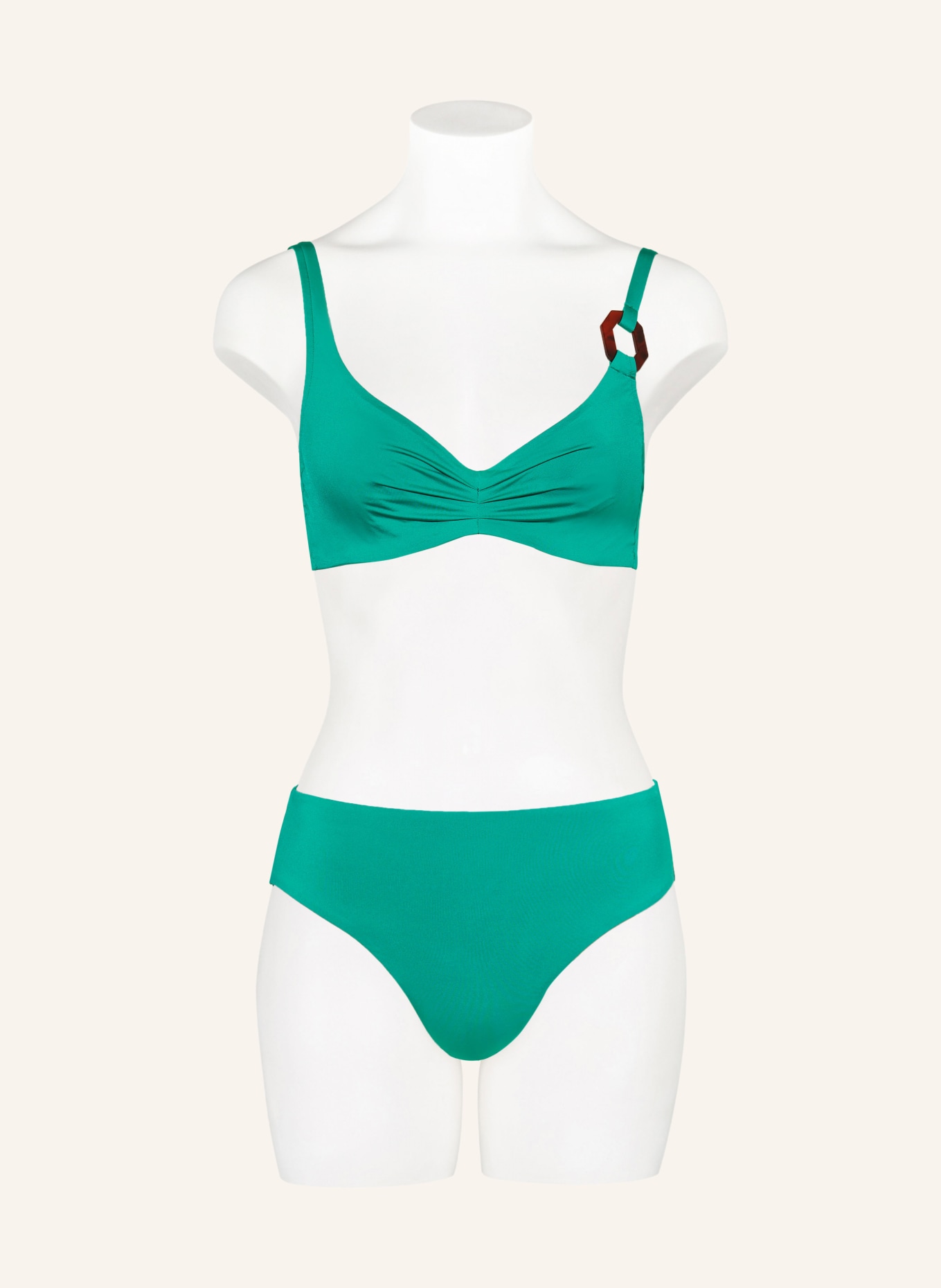 ANDRES SARDA Dół od bikini z wysokim stanem OUKA model dwustronny, Kolor: ZIELONY/ CIEMNOCZERWONY (Obrazek 2)