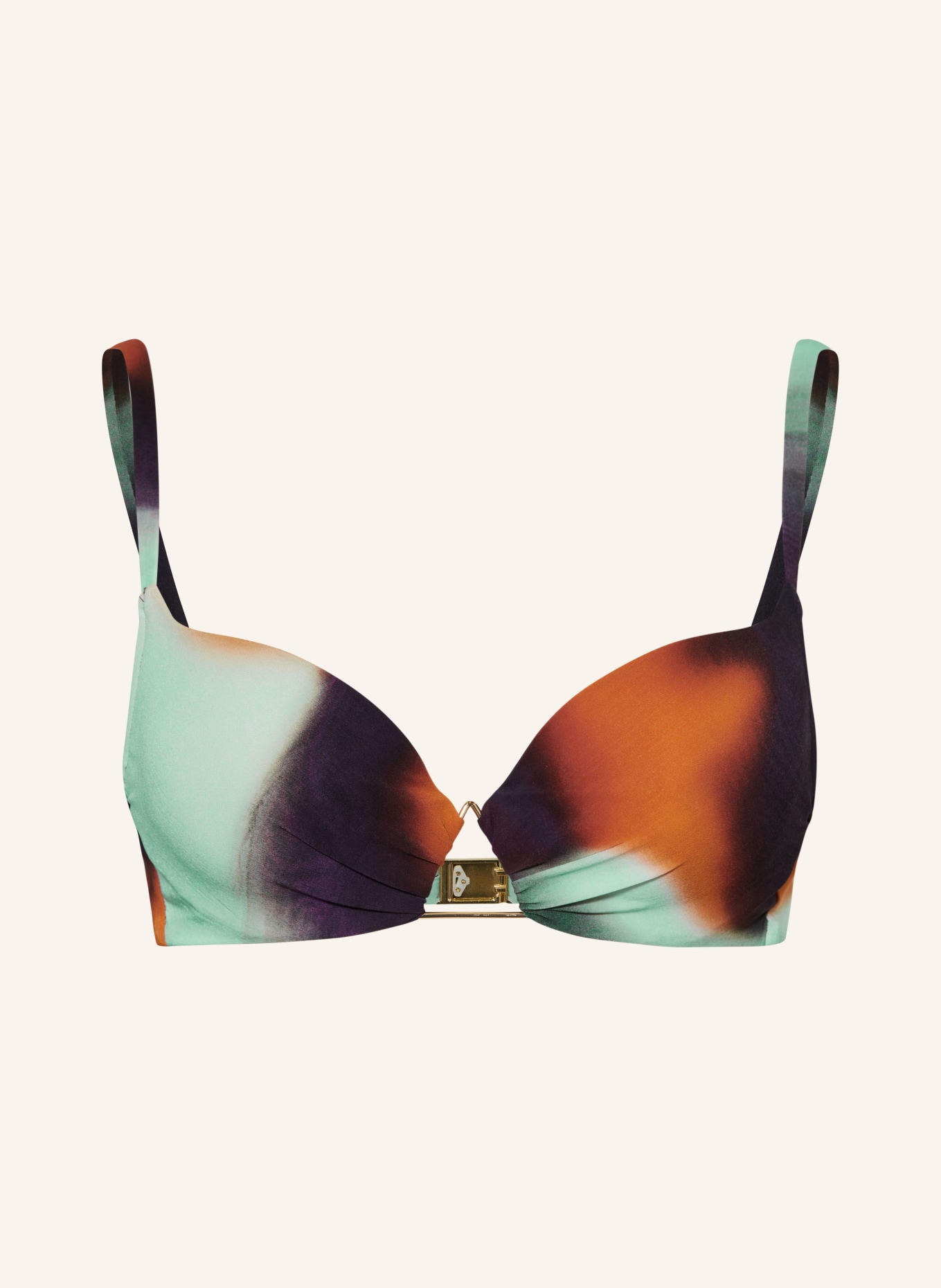ANDRES SARDA Underwired bikini top RINKO, Color: DARK ORANGE/ MINT/ DARK PURPLE (Image 1)