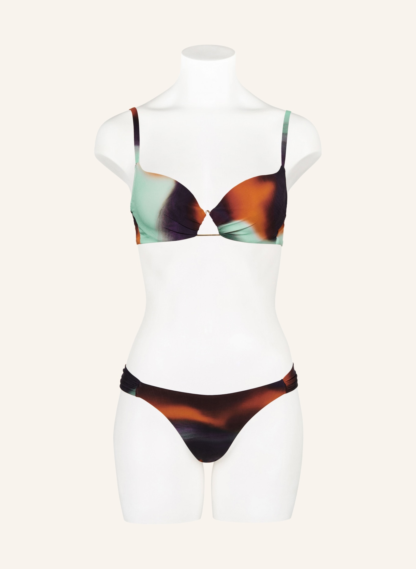 ANDRES SARDA Underwired bikini top RINKO, Color: DARK ORANGE/ MINT/ DARK PURPLE (Image 2)