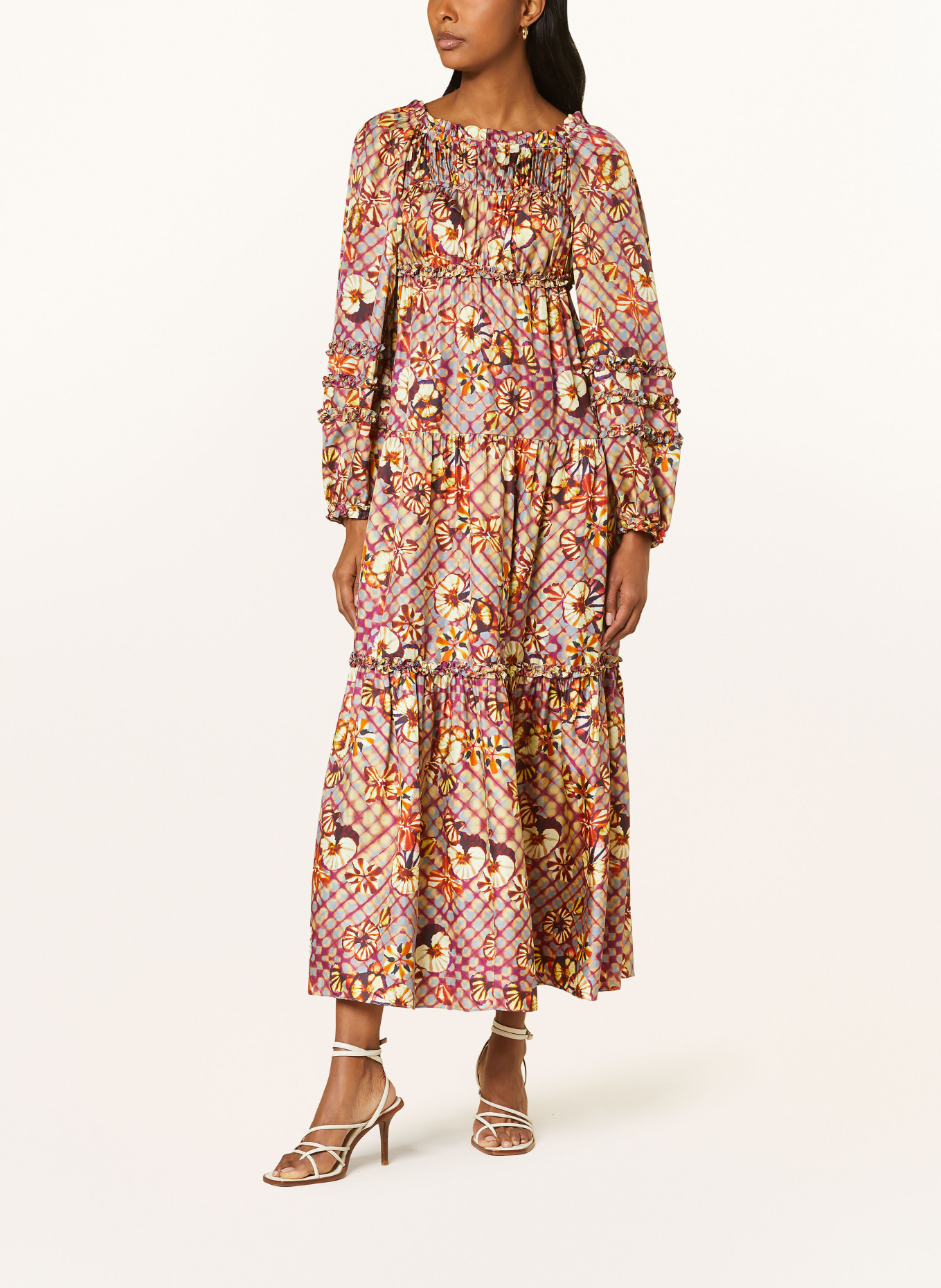 ULLA JOHNSON Sukienka z jedwabiu ANASTASIA, Kolor: LILA/ ŻÓŁTY/ GRANATOWY (Obrazek 2)