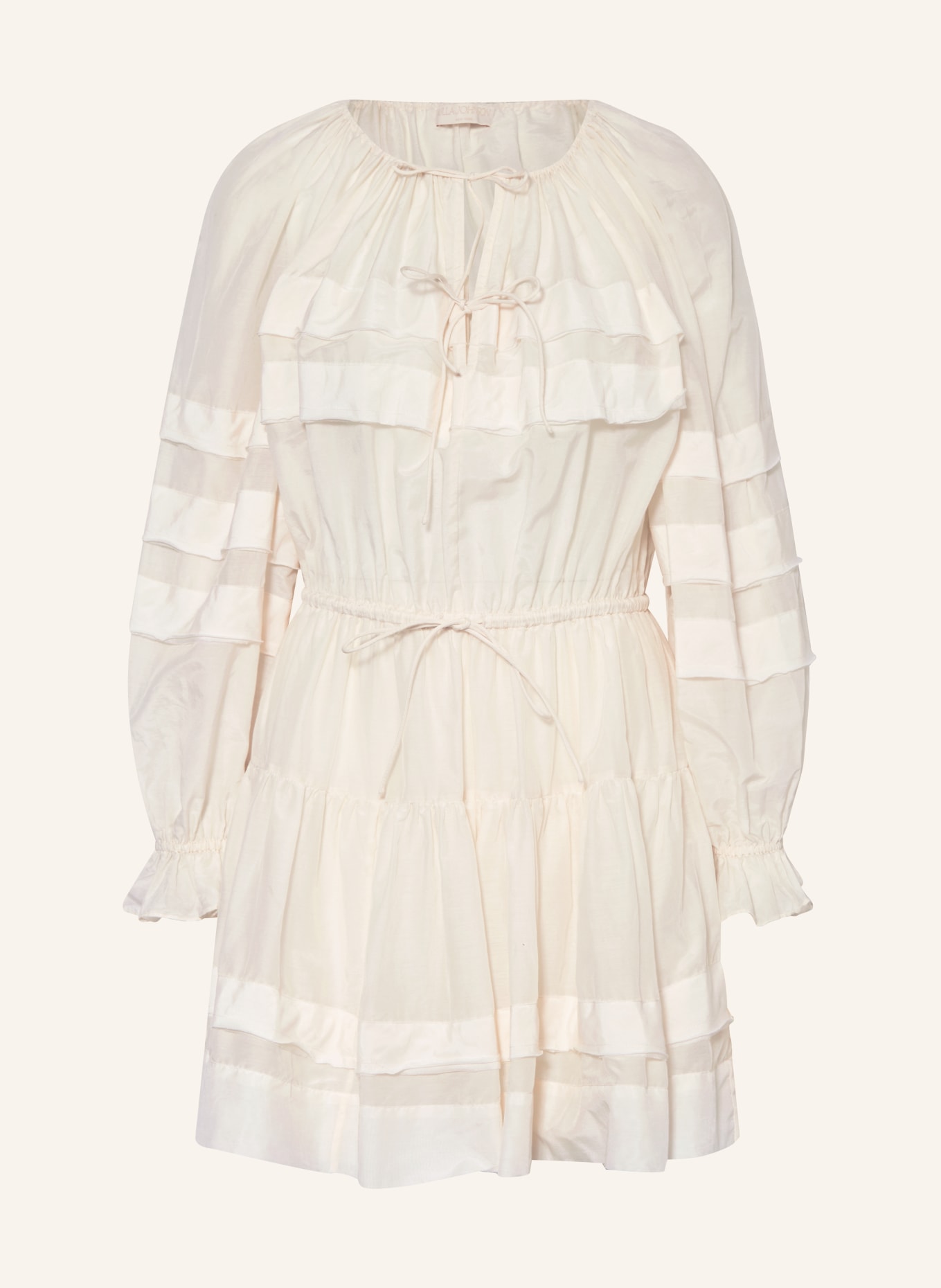 ULLA JOHNSON Kleid POLLY mit Seide, Farbe: ECRU (Bild 1)
