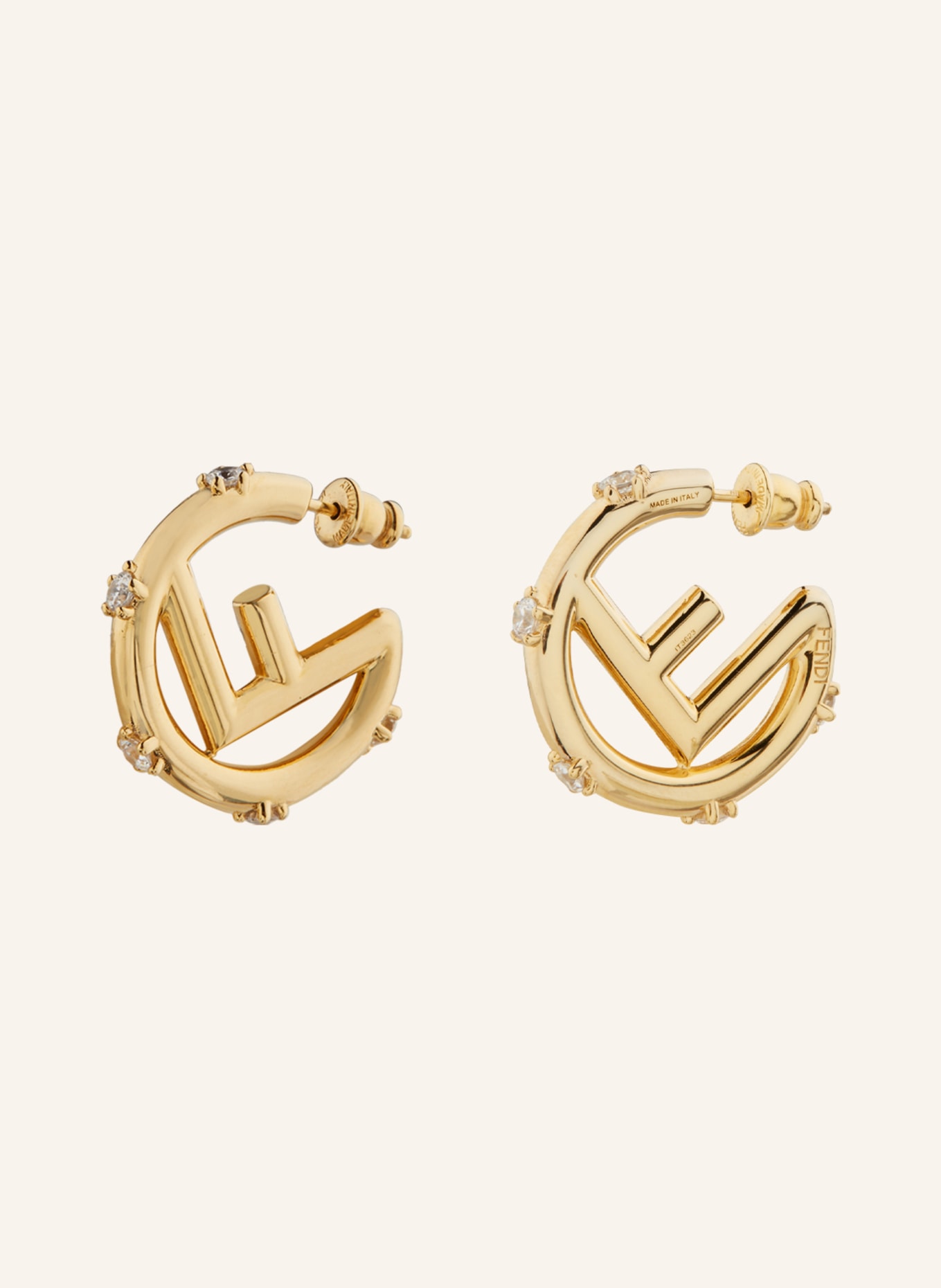 FENDI Earrings, Color: GOLD/ WHITE (Image 1)
