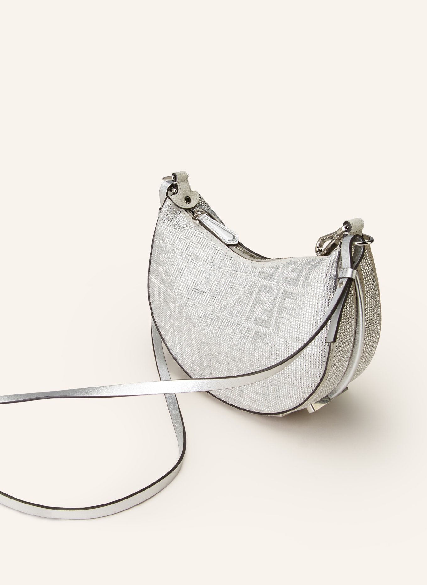 FENDI Handbag FENDIGRAPHY MINI with decorative gems, Color: SILVER (Image 2)