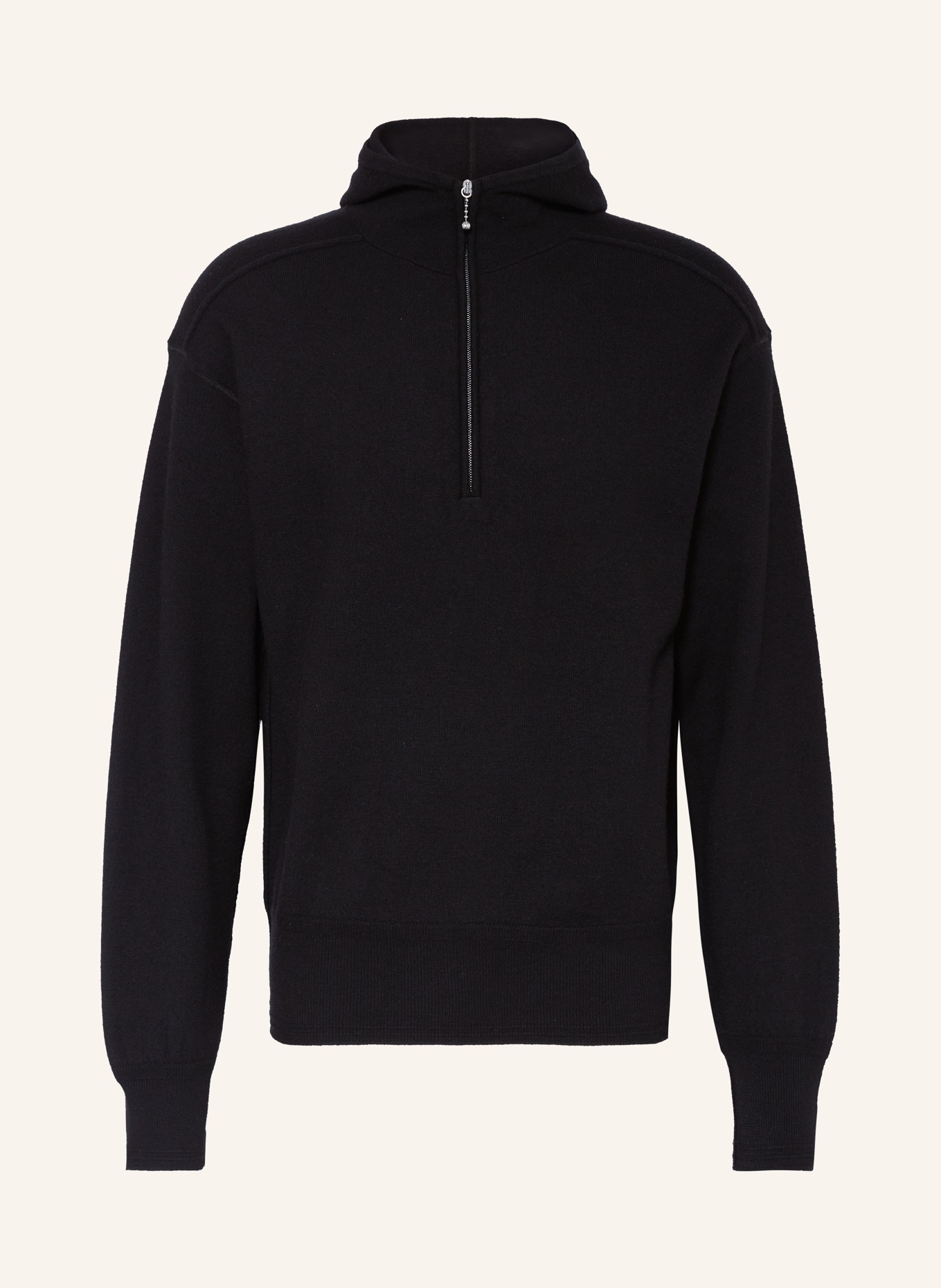 BURBERRY Knit hoodie, Color: BLACK (Image 1)