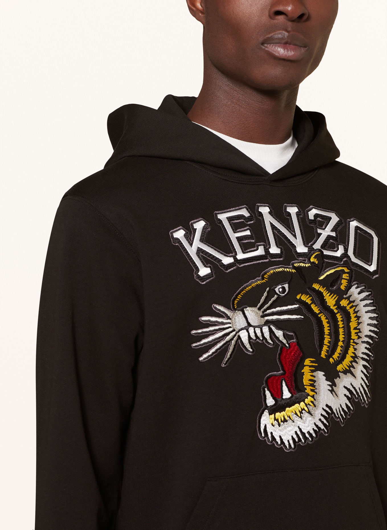 KENZO Hoodie TIGER, Color: BLACK/ WHITE/ DARK YELLOW (Image 5)
