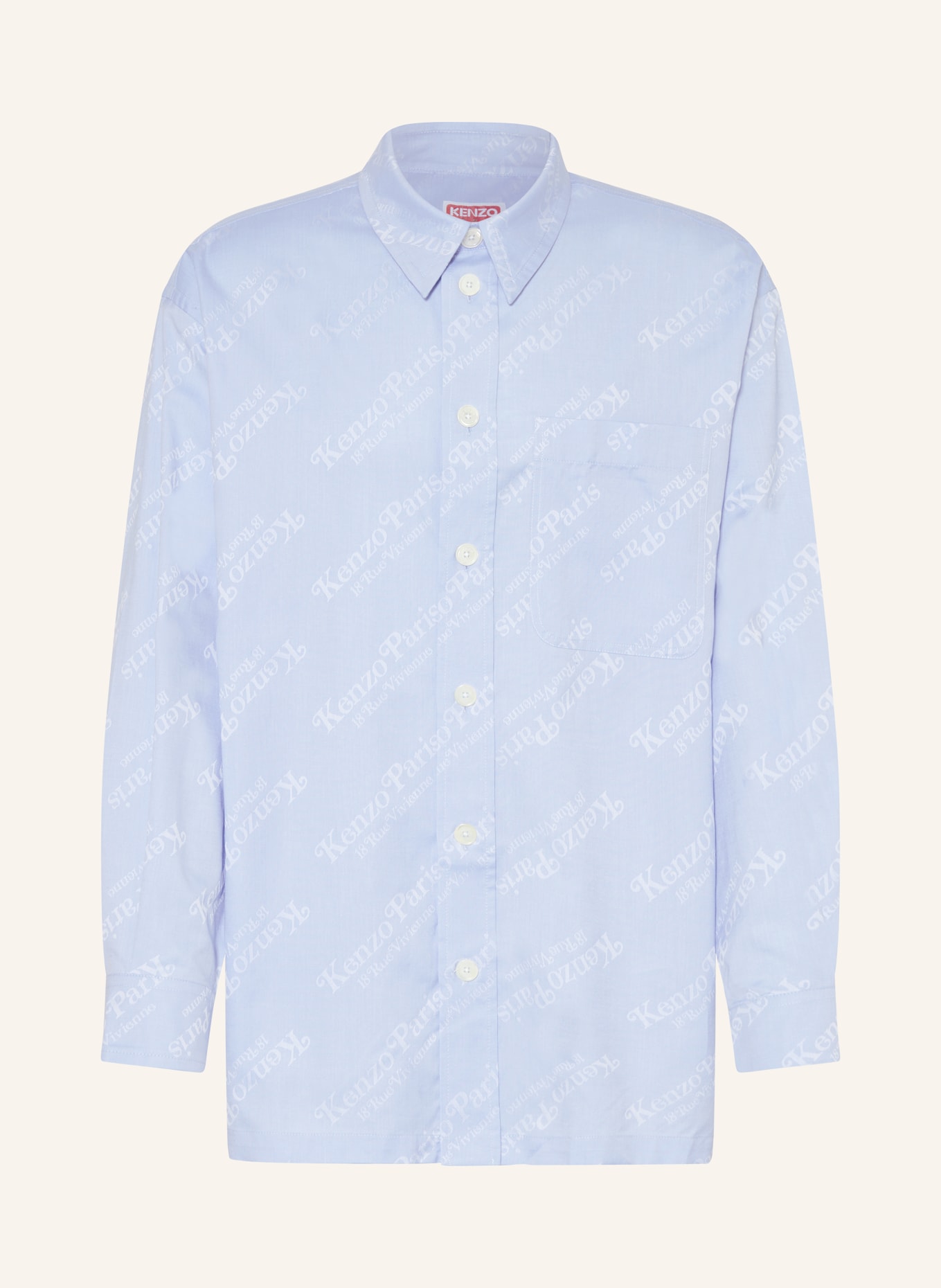 KENZO Oversized shirt comfort fit, Color: LIGHT BLUE (Image 1)