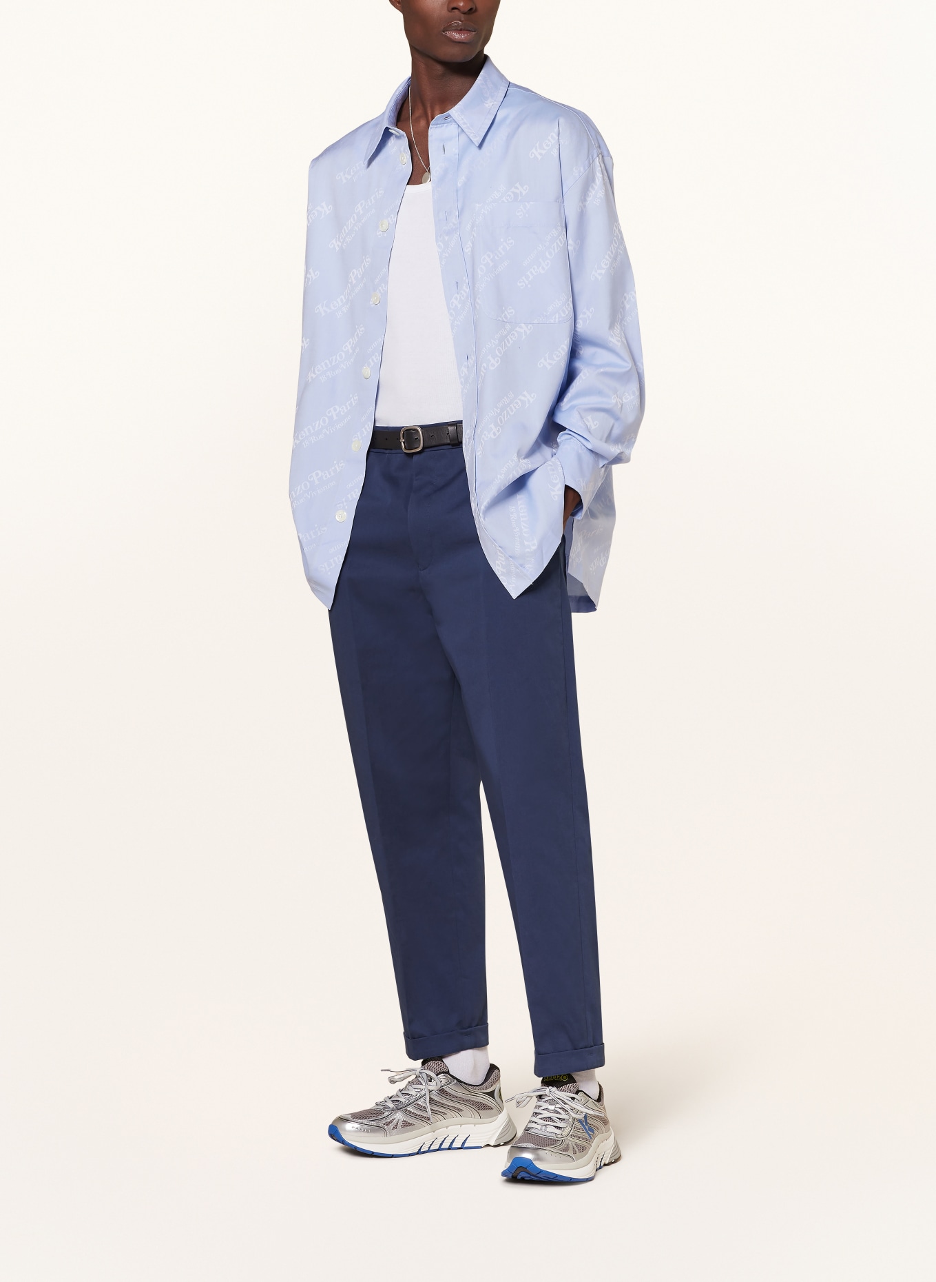 KENZO Oversized shirt comfort fit, Color: LIGHT BLUE (Image 2)
