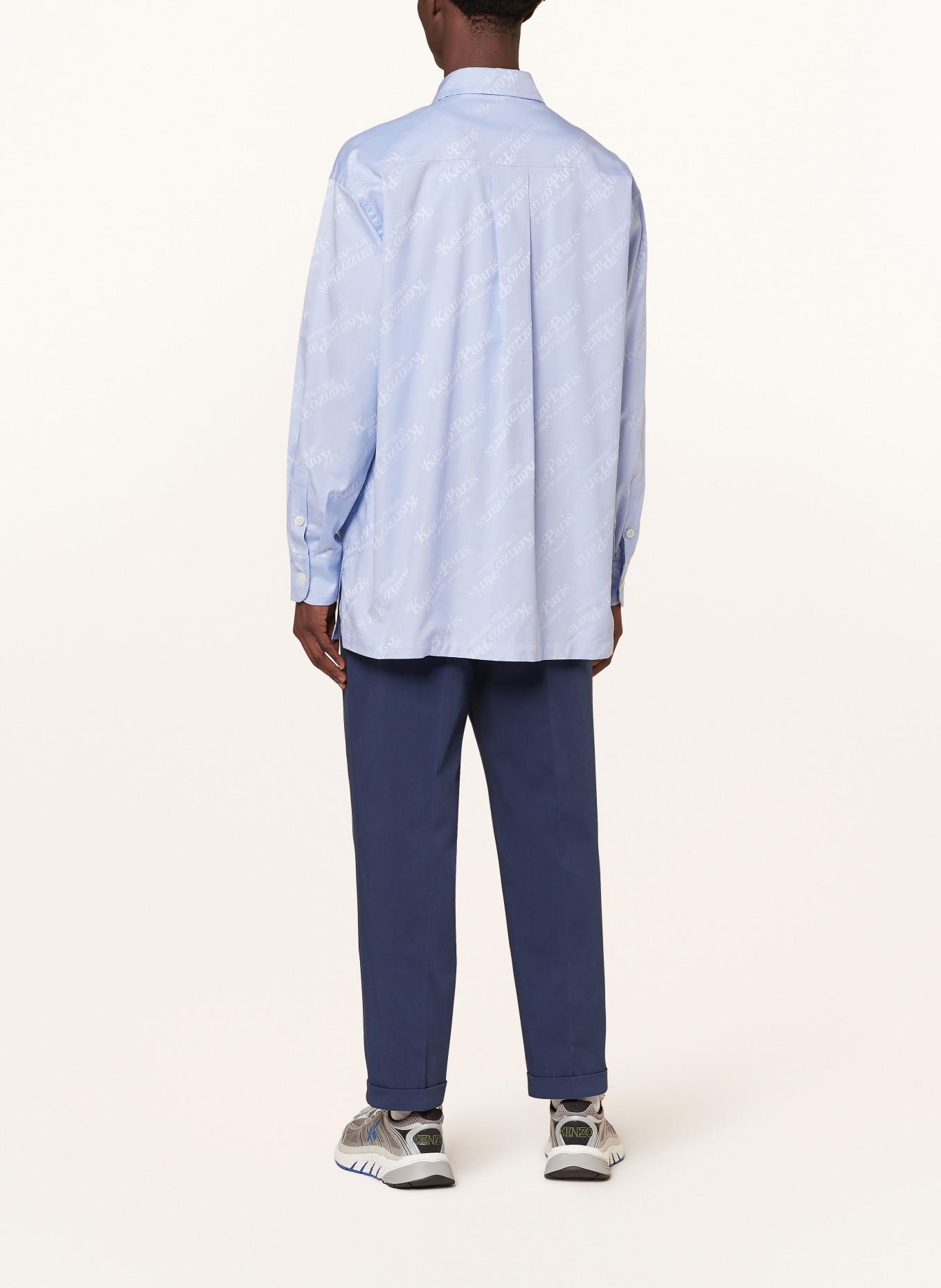 KENZO Oversized shirt comfort fit, Color: LIGHT BLUE (Image 3)