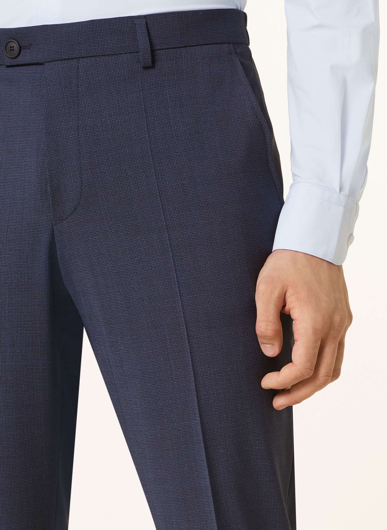 BOSS Spodnie garniturowe LENON regular fit, Kolor: 404 DARK BLUE (Obrazek 6)