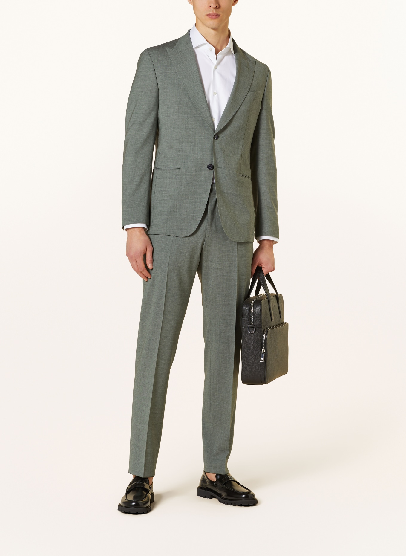 BOSS Suit jacket HUGE PEAK extra slim fit, Color: 306 DARK GREEN (Image 2)