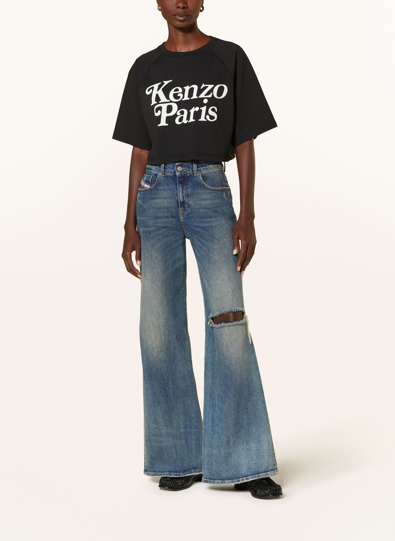 KENZO Cropped shirt, Color: BLACK/ WHITE (Image 2)