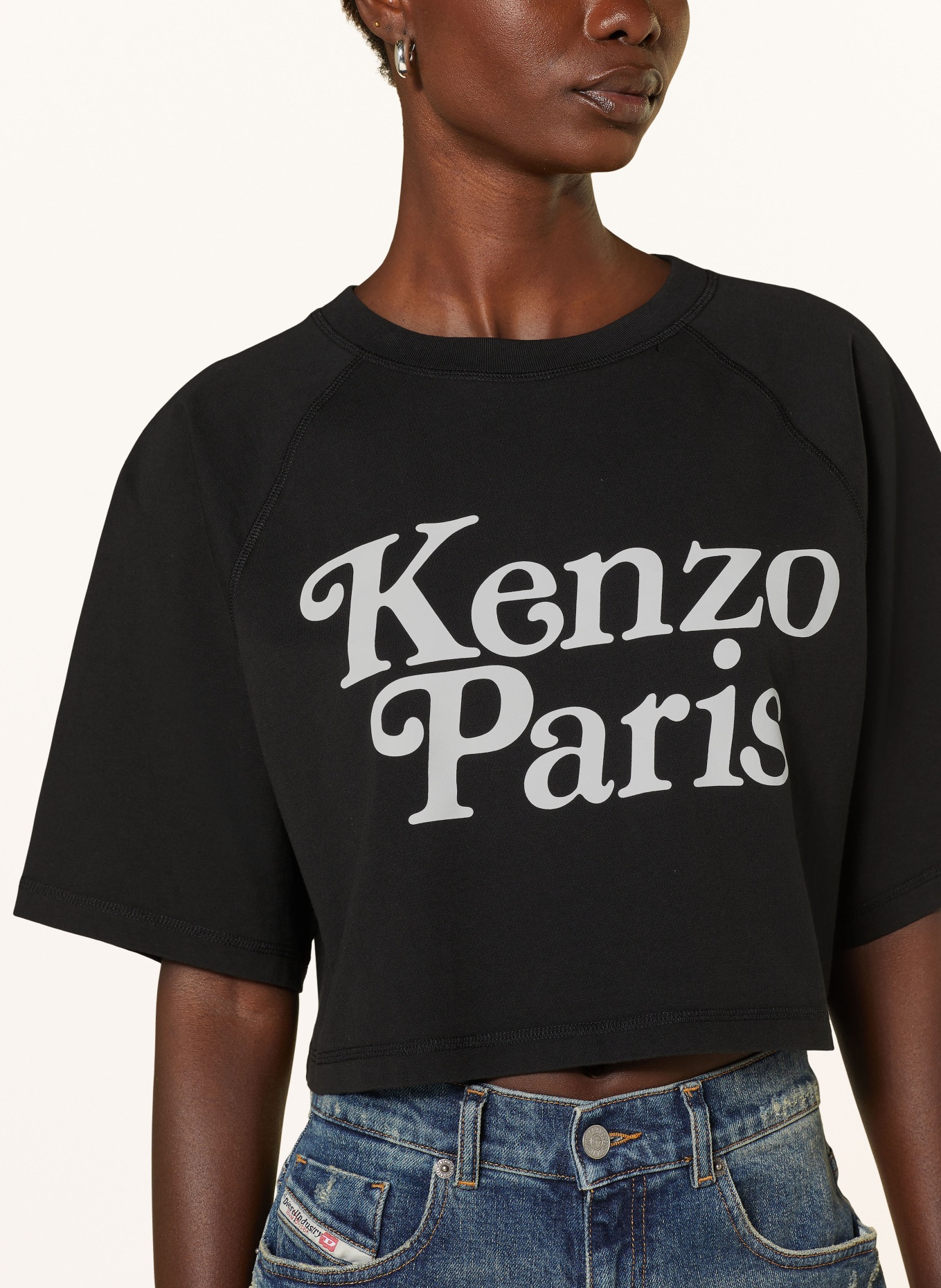 KENZO Cropped shirt, Color: BLACK/ WHITE (Image 4)