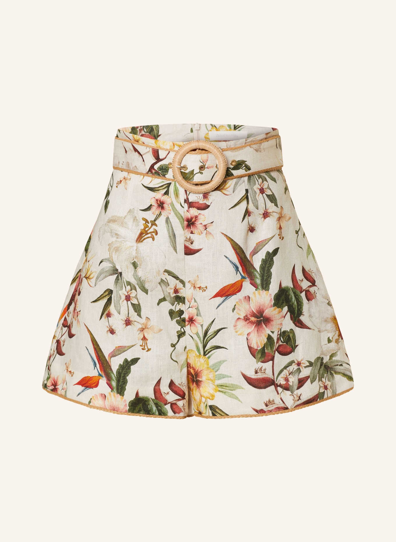 ZIMMERMANN Shorts LEXI, Color: CREAM/ GREEN/ RED (Image 1)