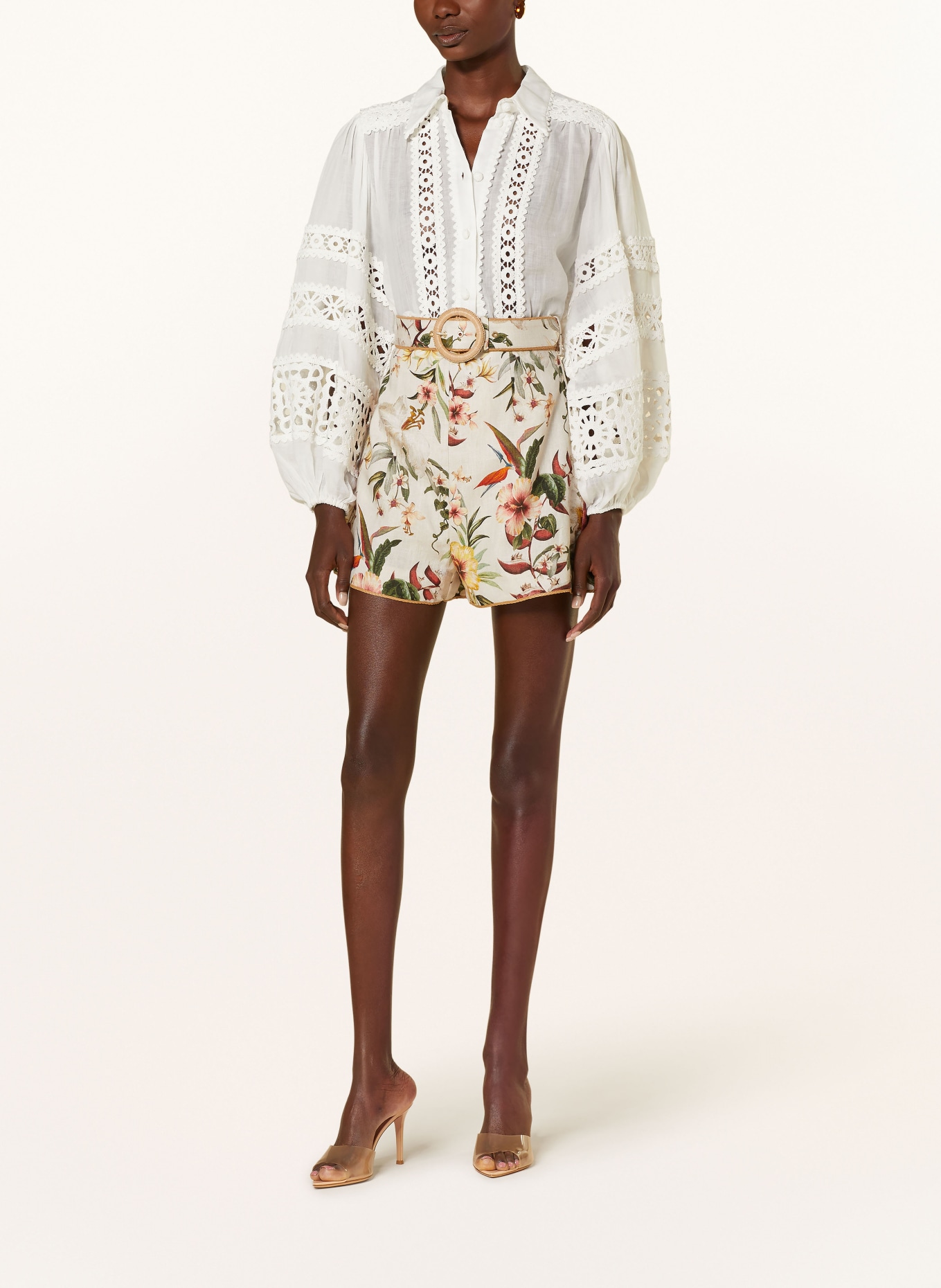 ZIMMERMANN Shorts LEXI, Color: CREAM/ GREEN/ RED (Image 2)