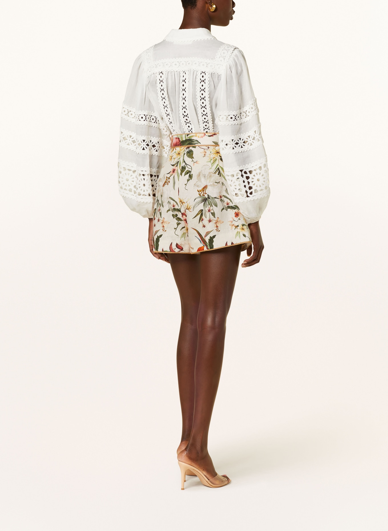 ZIMMERMANN Shorts LEXI, Color: CREAM/ GREEN/ RED (Image 3)