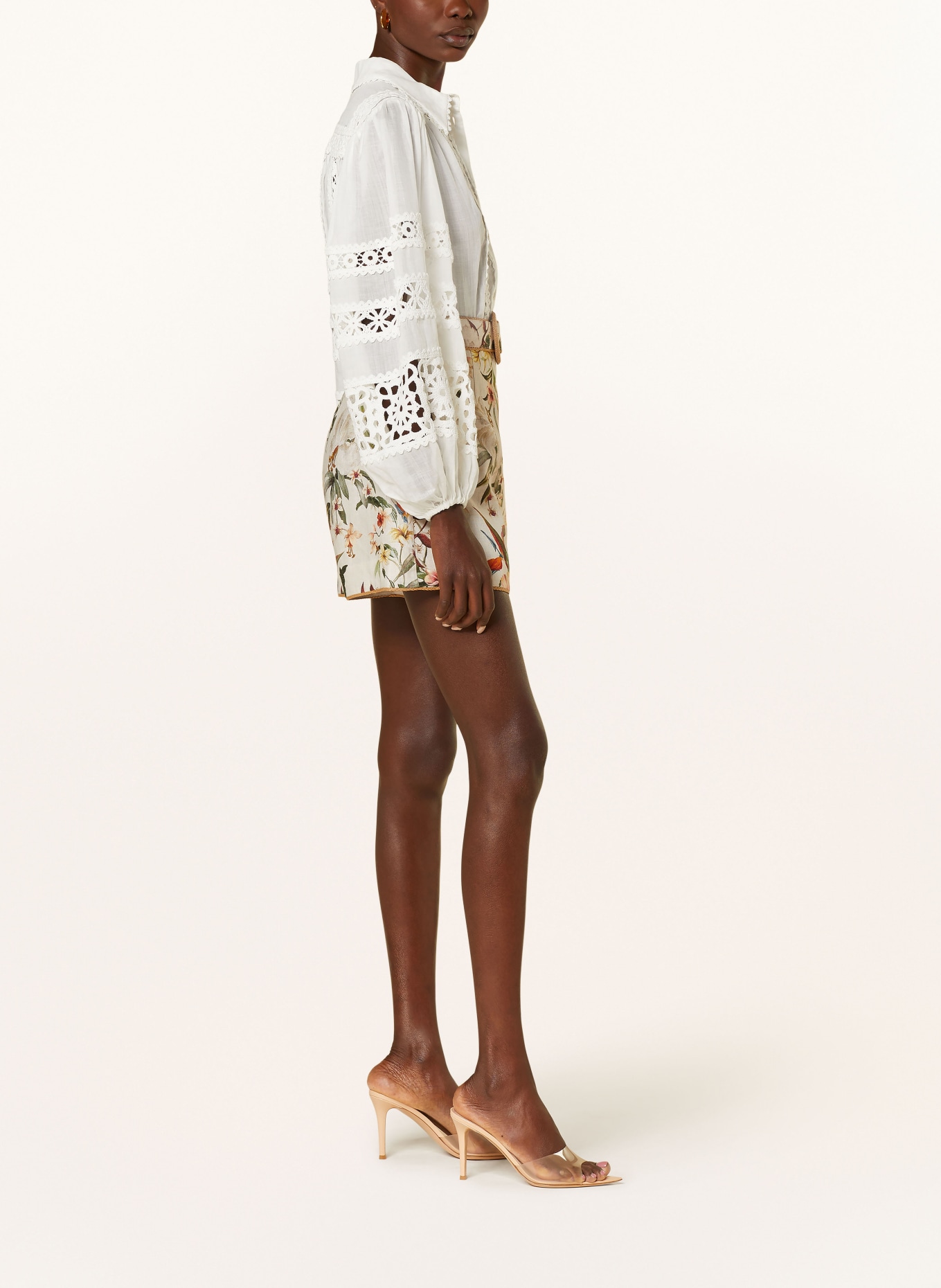 ZIMMERMANN Shorts LEXI, Color: CREAM/ GREEN/ RED (Image 4)