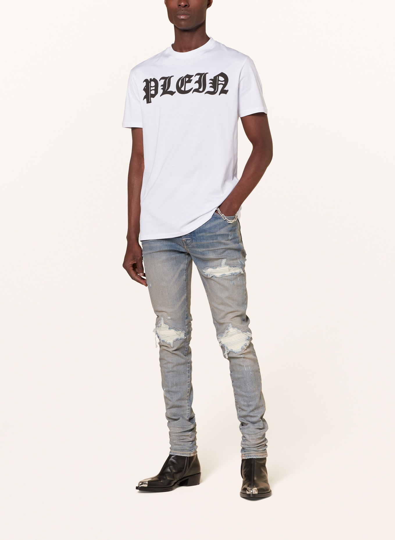 PHILIPP PLEIN T-shirt, Color: WHITE/ BLACK (Image 2)