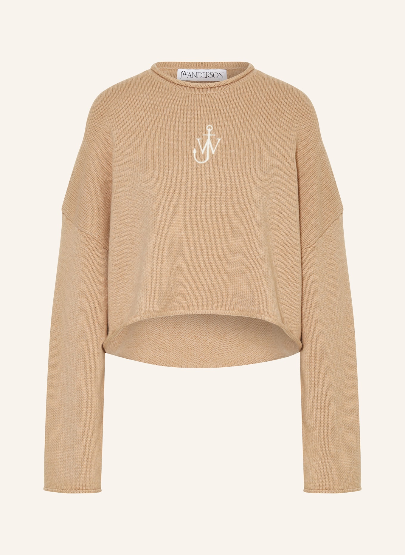 JW ANDERSON Cropped sweater, Color: BEIGE (Image 1)