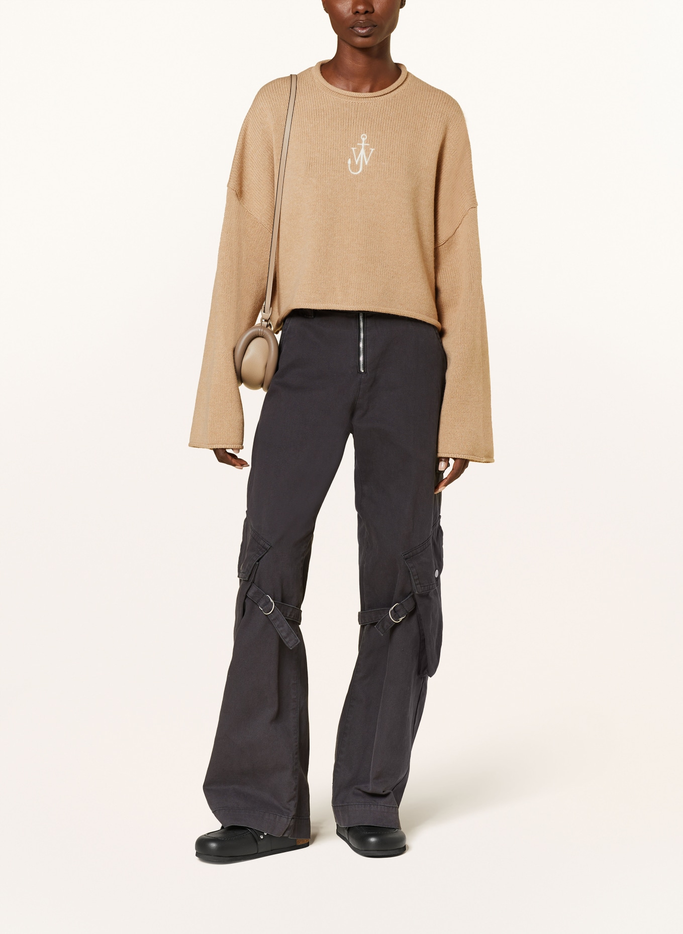 JW ANDERSON Cropped sweater, Color: BEIGE (Image 2)