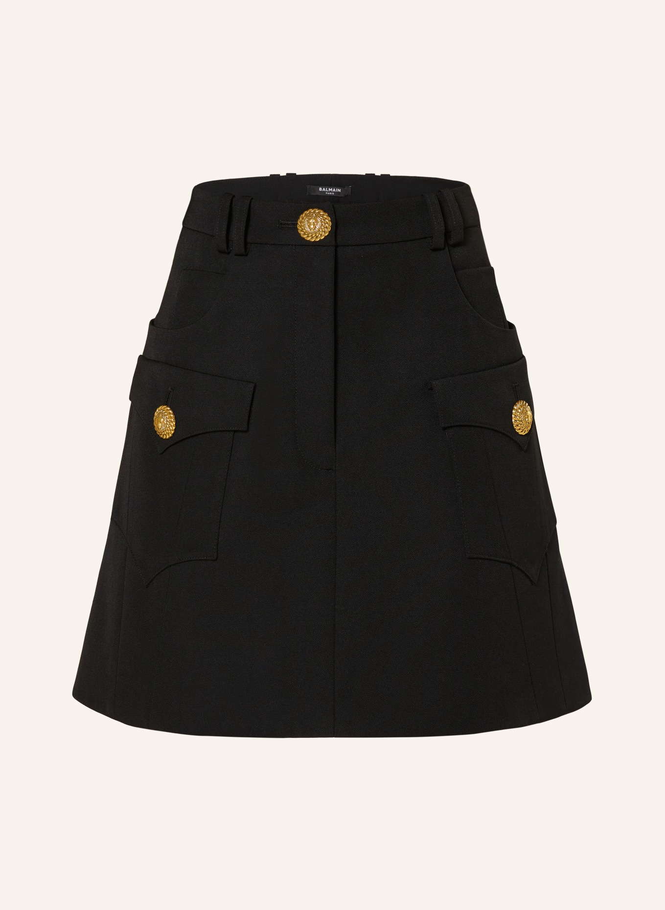 BALMAIN Skirt, Color: BLACK (Image 1)