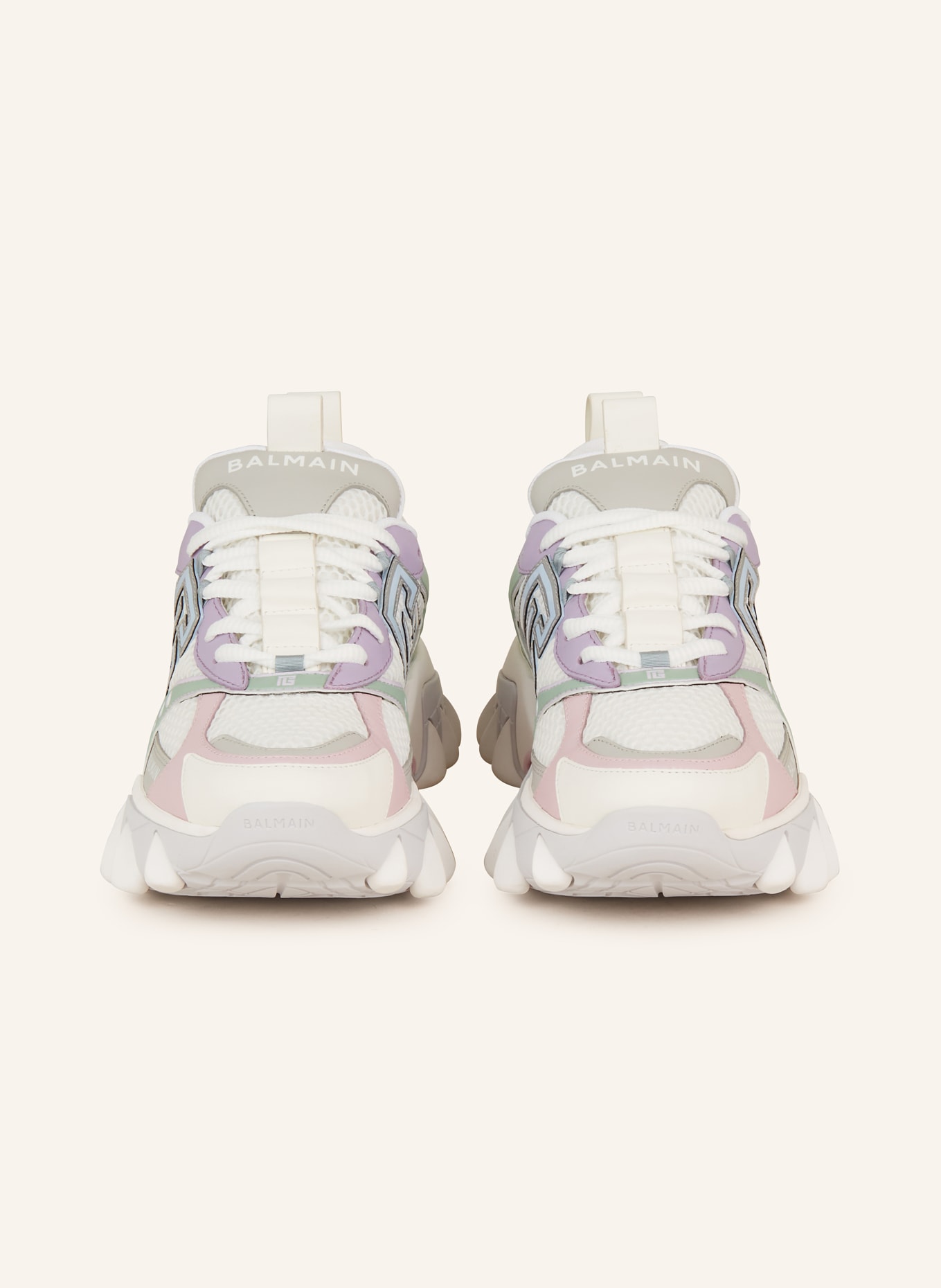 BALMAIN Sneakers B-EAST, Color: WHITE/ LIGHT PURPLE/ PINK (Image 3)