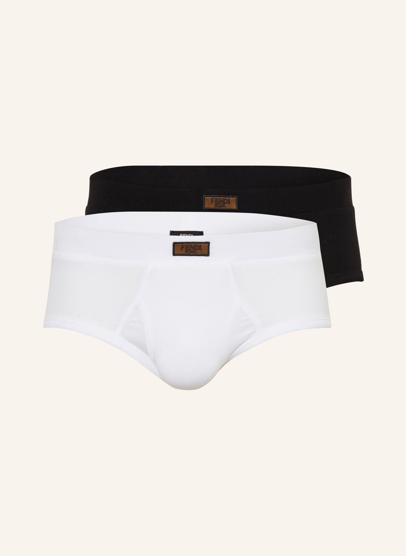 FENDI 2-pack briefs with gift box, Color: BLACK/ WHITE (Image 1)
