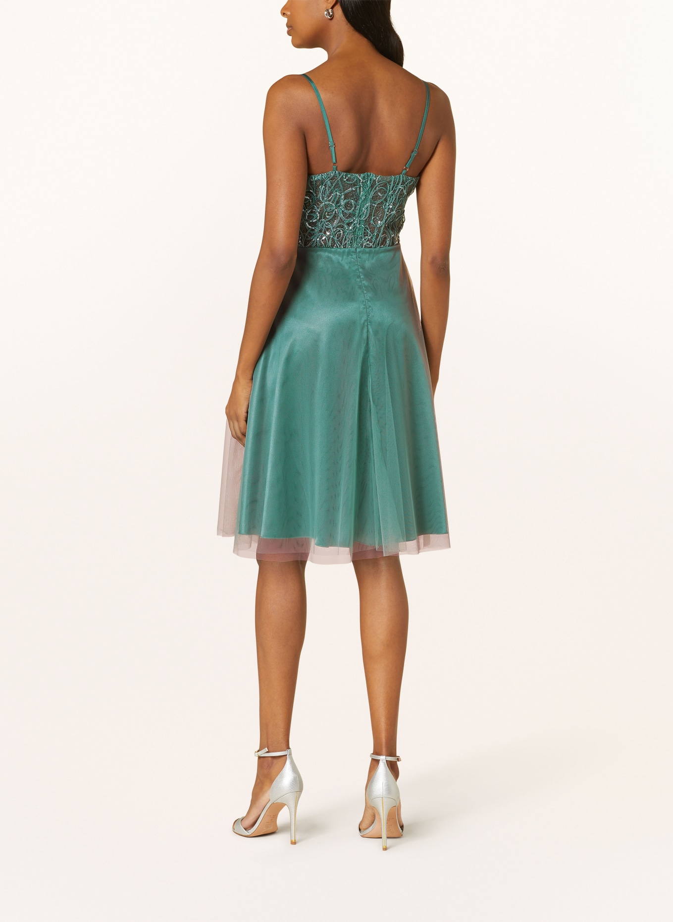 Suddenly Princess Cocktail dress with sequins and lace, Color: GREEN (Image 3)