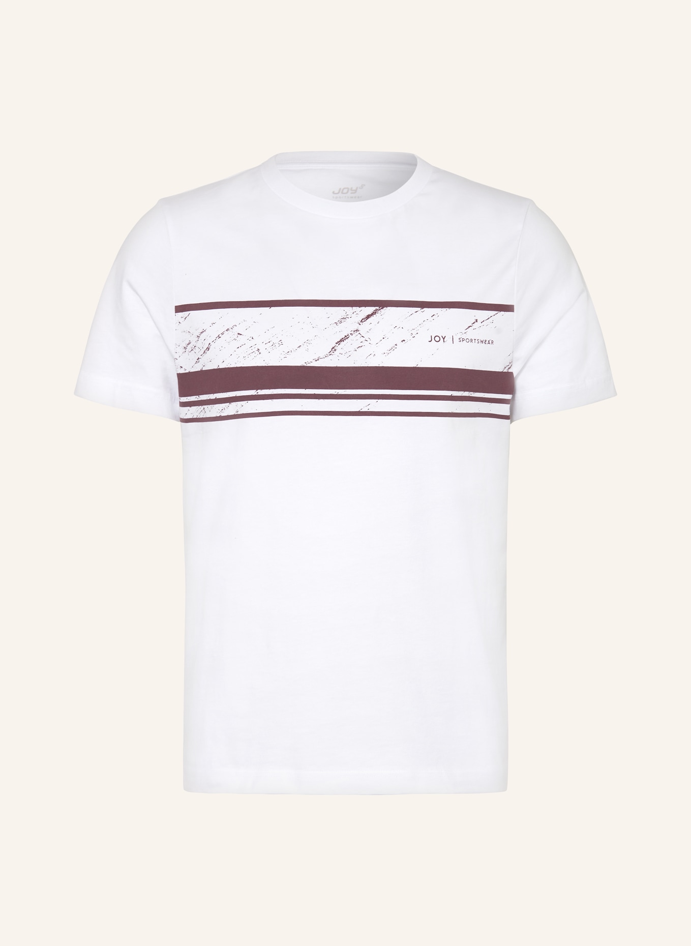 JOY sportswear T-shirt SASHA, Color: WHITE/ DARK RED (Image 1)
