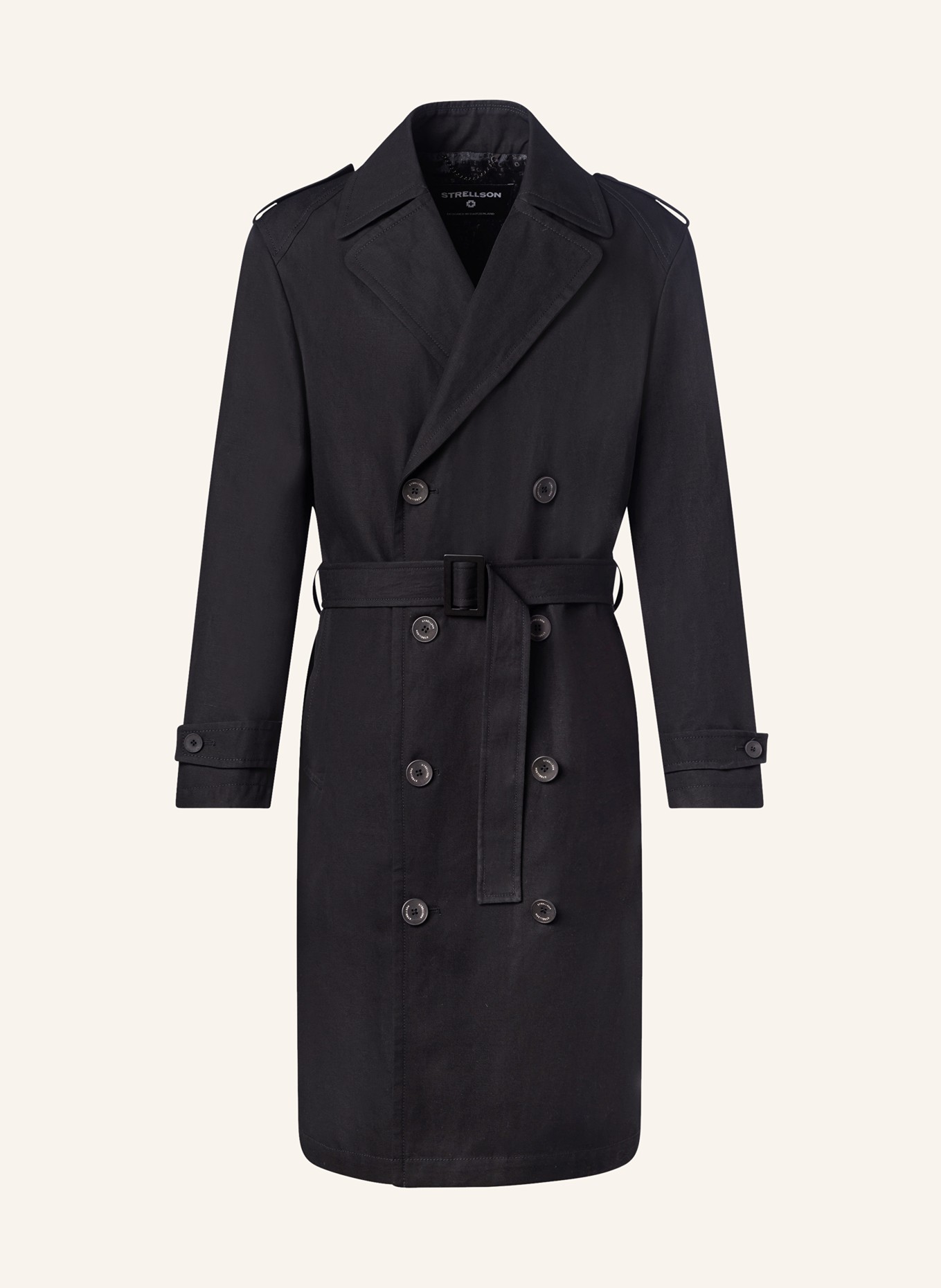 STRELLSON Trench coat SUMMER, Color: BLACK (Image 1)