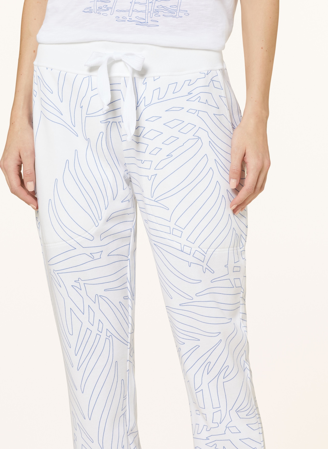 Juvia Sweatpants CATHY, Color: WHITE/ BLUE (Image 5)