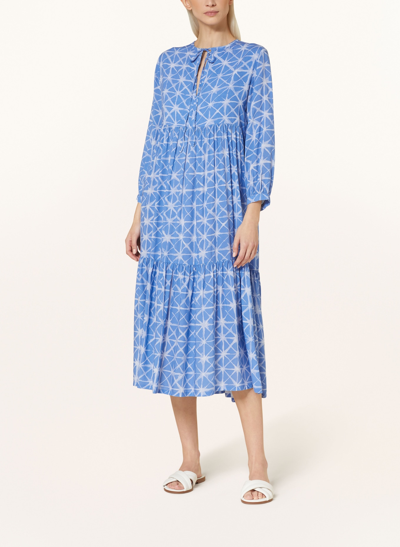 Juvia Dress MALOU with 3/4 sleeves, Color: BLUE/ WHITE (Image 2)