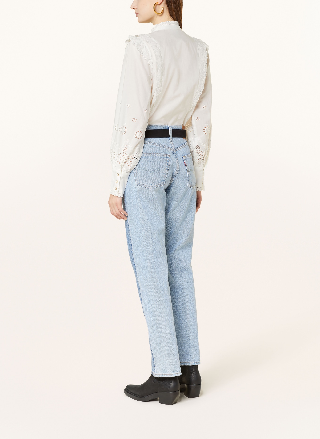 ROUGE VILA Bluse mit Spitze, Farbe: WEISS (Bild 3)