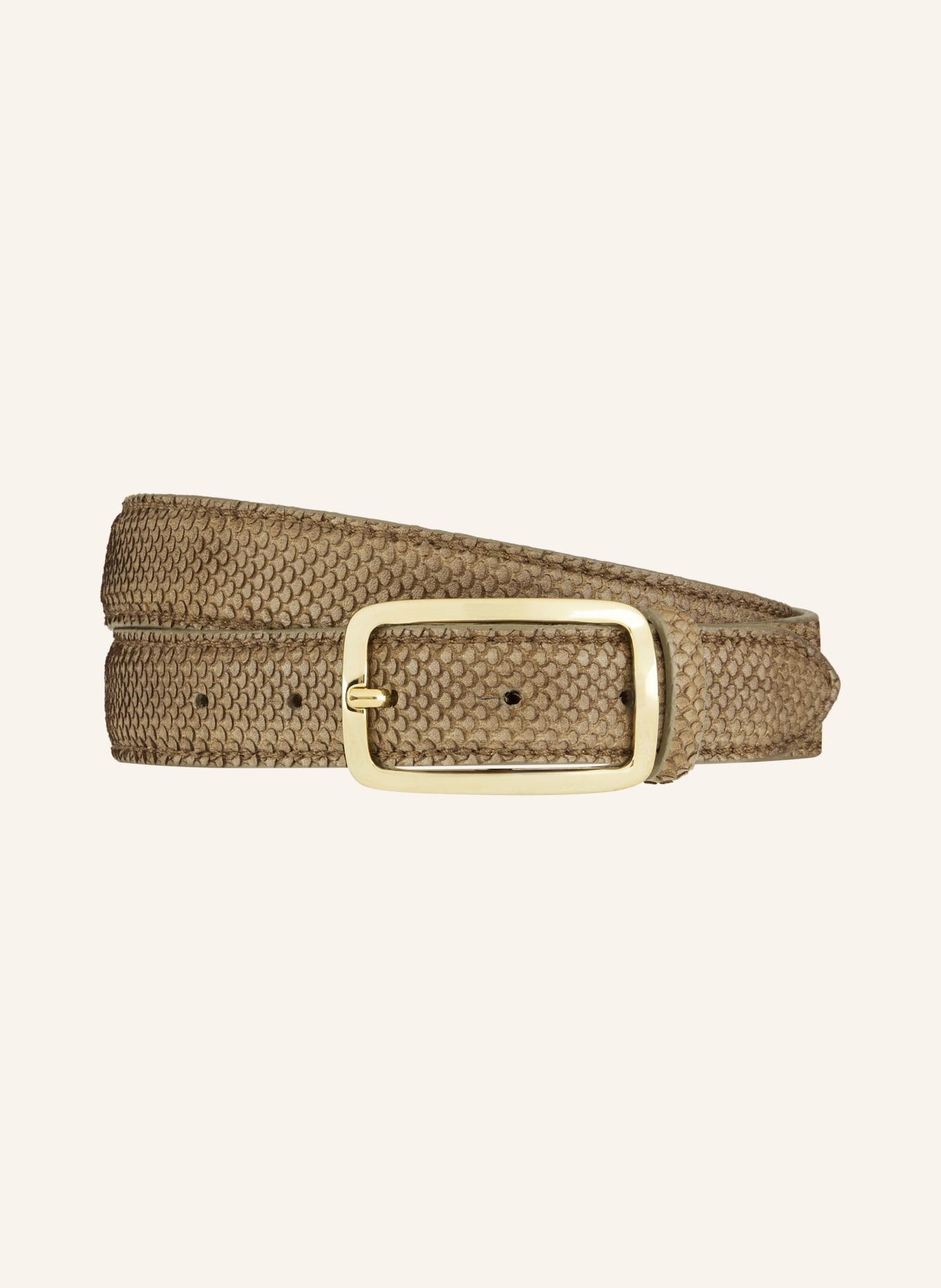 Reptile's House Leather belt, Color: TAUPE (Image 1)