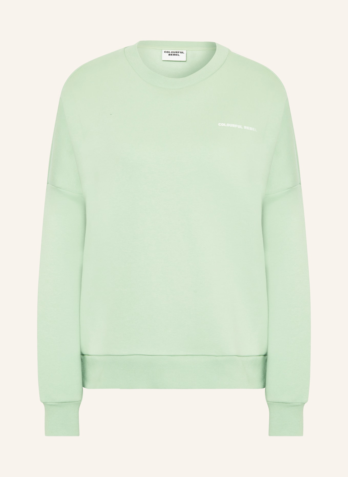 COLOURFUL REBEL Sweatshirt FLOWER, Color: LIGHT GREEN (Image 1)