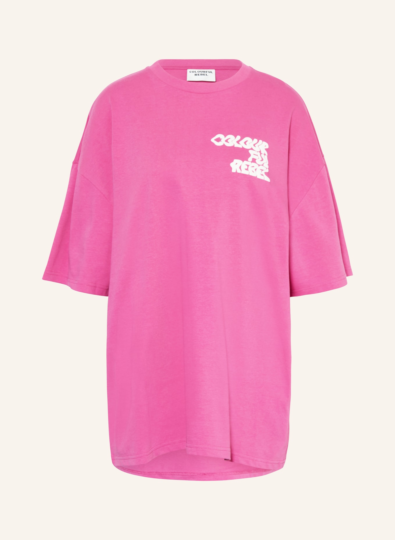COLOURFUL REBEL Oversized tričko, Barva: FUCHSIOVÁ (Obrázek 1)