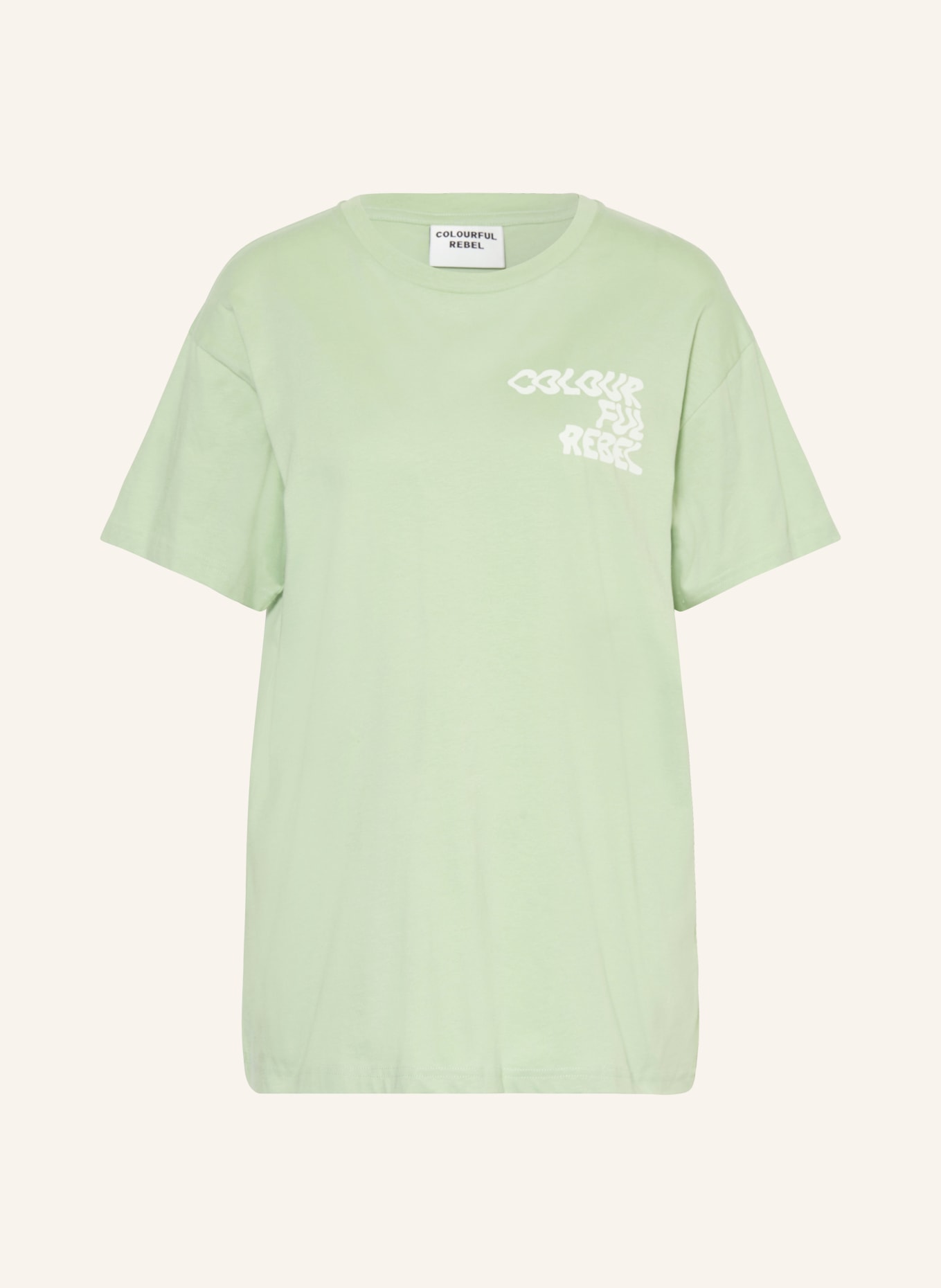 COLOURFUL REBEL T-Shirt LOGO WAVE, Farbe: HELLGRÜN (Bild 1)