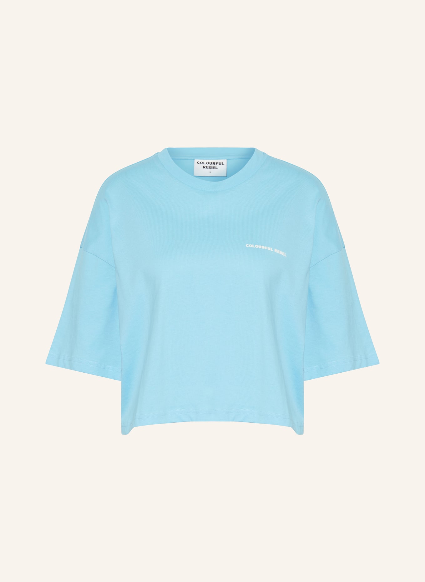 COLOURFUL REBEL Cropped shirt, Color: LIGHT BLUE (Image 1)