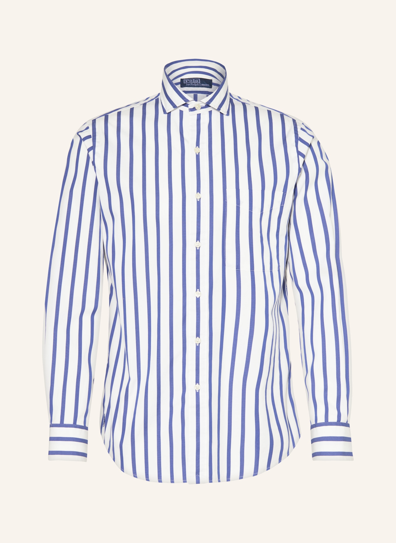 POLO RALPH LAUREN Hemd Custom Fit, Farbe: WEISS/ BLAU (Bild 1)