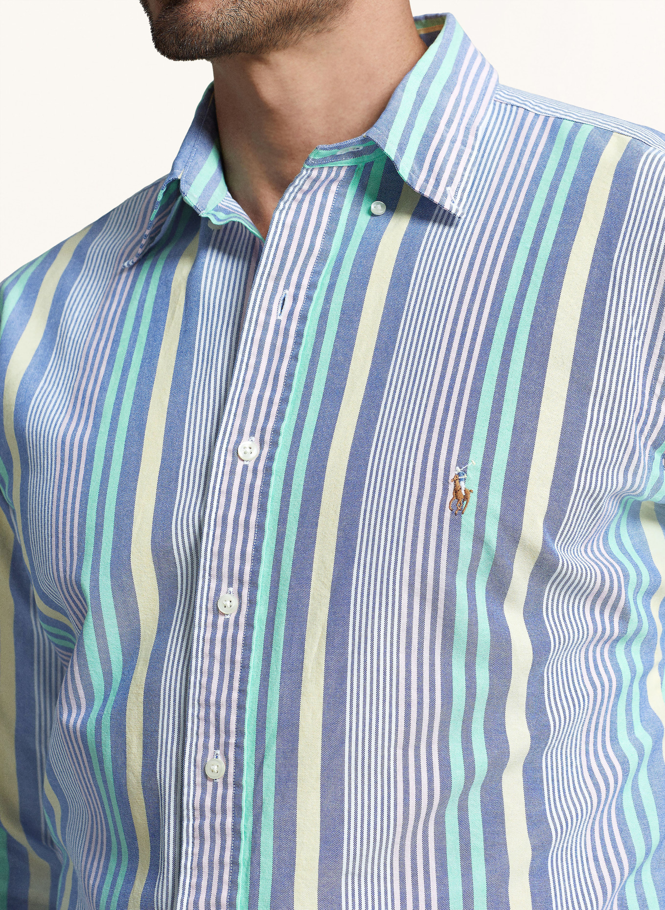 POLO RALPH LAUREN Big & Tall Shirt regular fit, Color: BLUE/ WHITE/ TURQUOISE (Image 4)