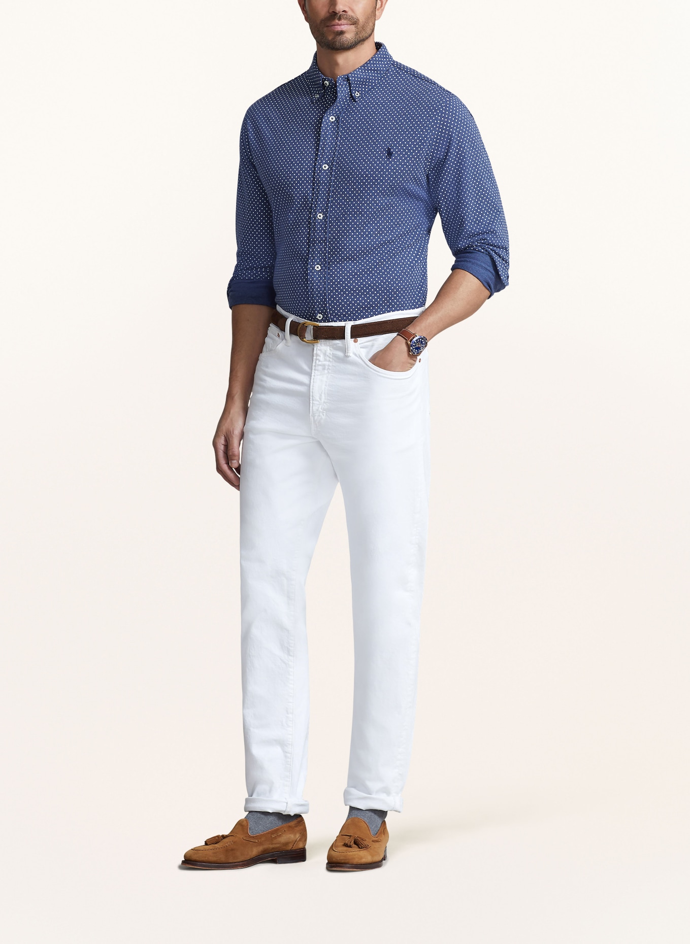 POLO RALPH LAUREN Big & Tall Hemd Slim Fit, Farbe: BLAU/ WEISS (Bild 2)