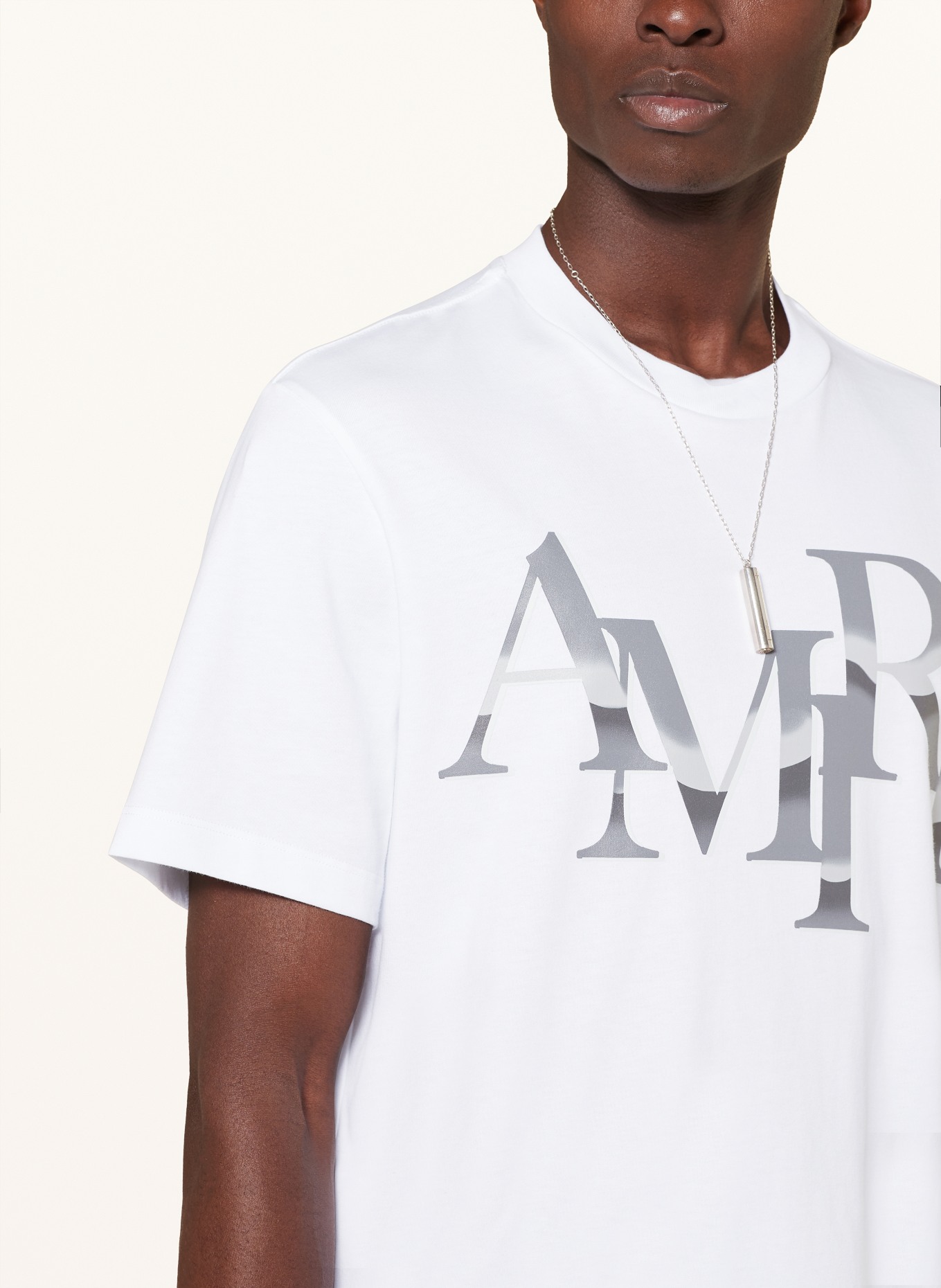AMIRI T-shirt, Kolor: BIAŁY/ CZIEMNOSZARY/ JASNOCZARY (Obrazek 4)