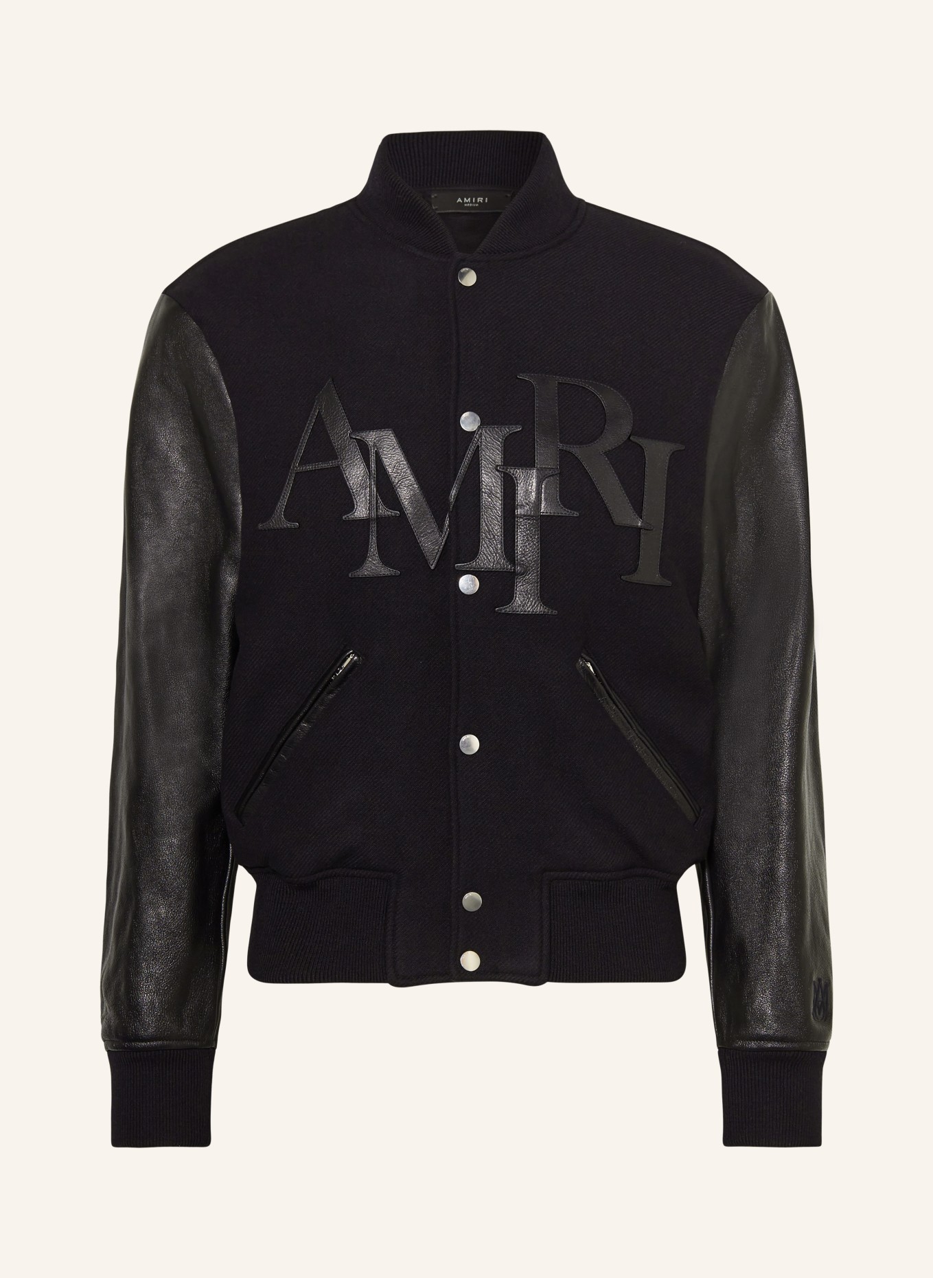 AMIRI Bomber jacket in mixed materials, Color: BLACK (Image 1)