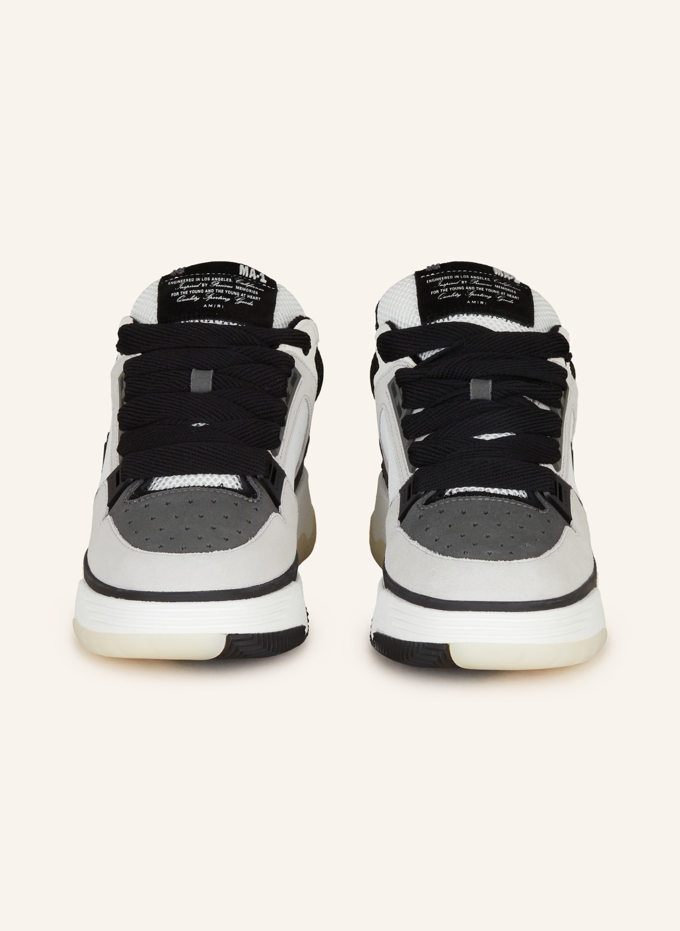 AMIRI Sneaker MA 1 in schwarz/ hellgrau
