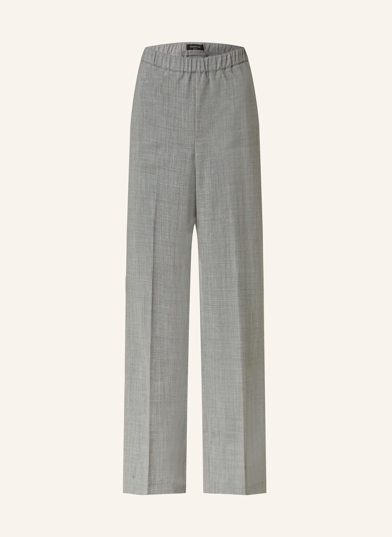 FABIANA FILIPPI Wide leg trousers in merino wool, Color: GRAY (Image 1)
